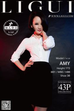 [丽柜LiGui] Model AMY《红高跟短发灰丝女郎》美腿玉足写真图片