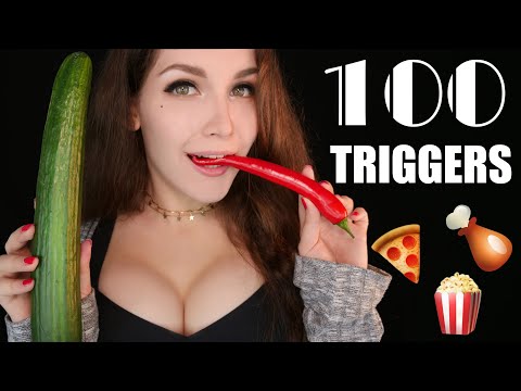 ASMR100 TRIGGERS在10分钟內吃了Tingles