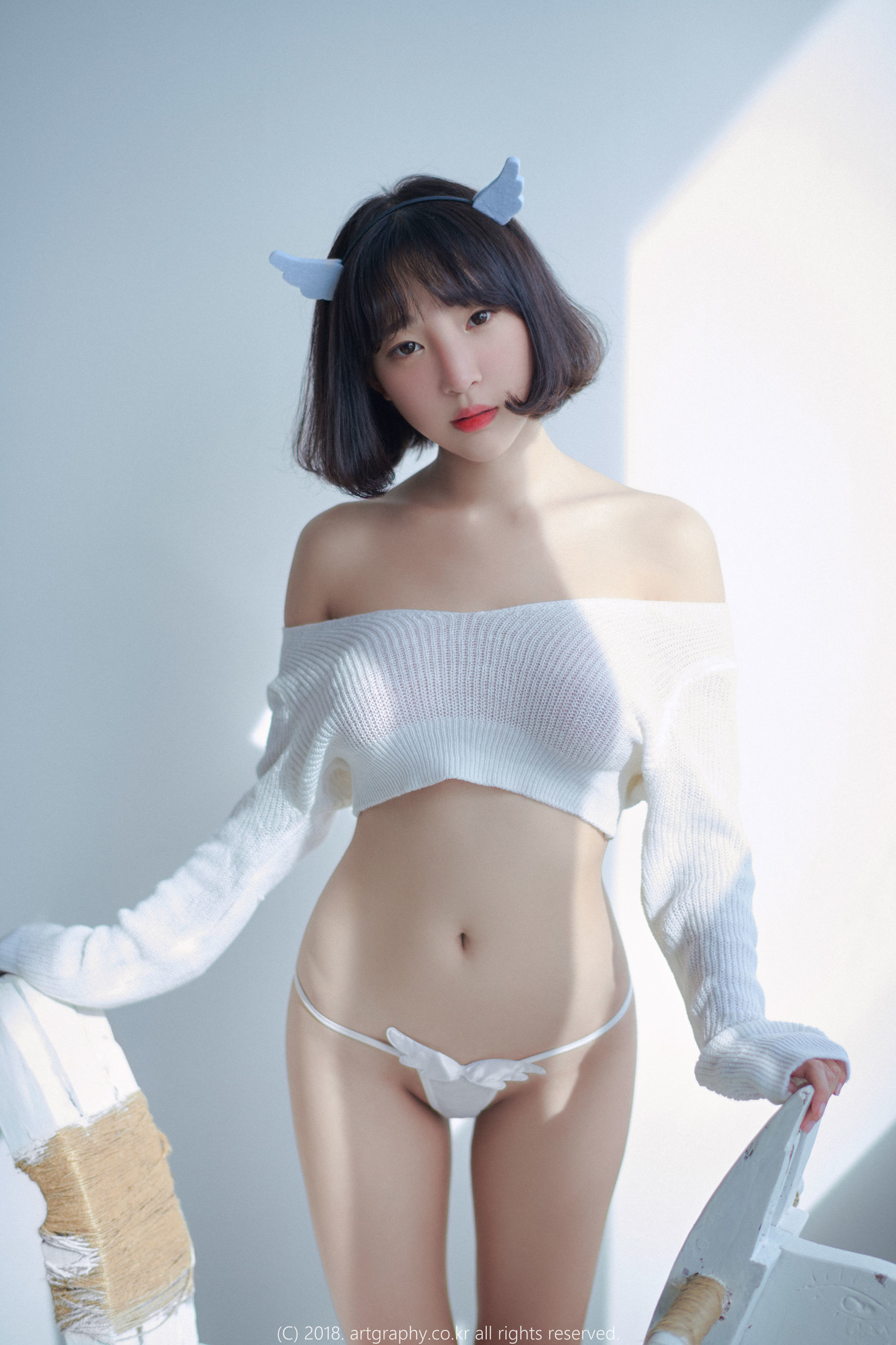[ARTGRAVIA] VOL.039 巨乳少女姜仁卿 - 白猫少女+奶牛尤物_第1张
