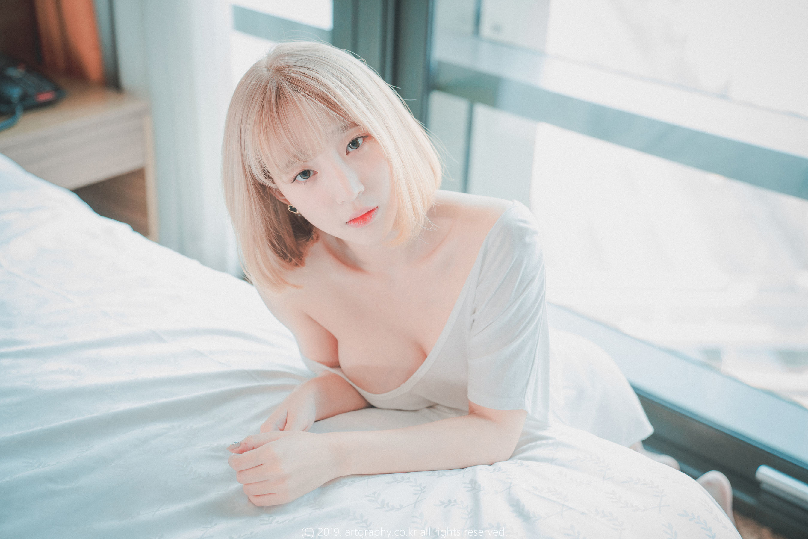 [ARTGRAVIA] VOL.062 巨乳少女姜仁卿 - 丁字裤+T恤衫+网袜兔女郎_第3张
