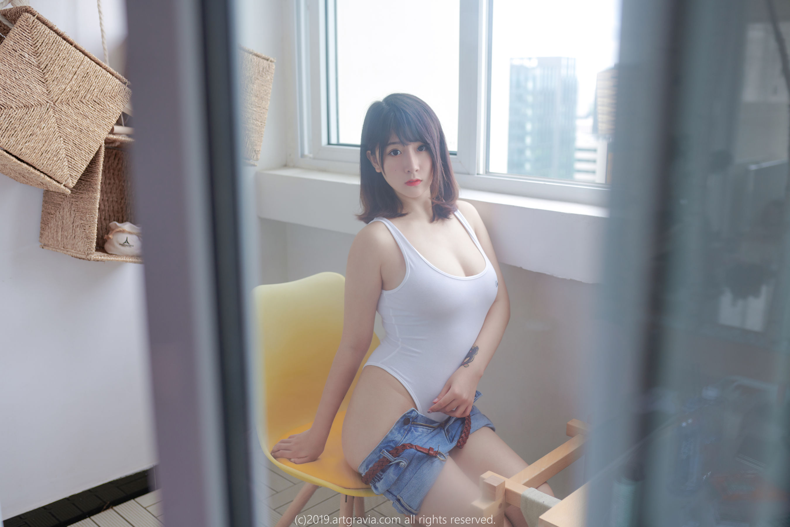 [ARTGRAVIA] 猫九酱Sakura 高叉连体衣&齐逼小短裙_第1张