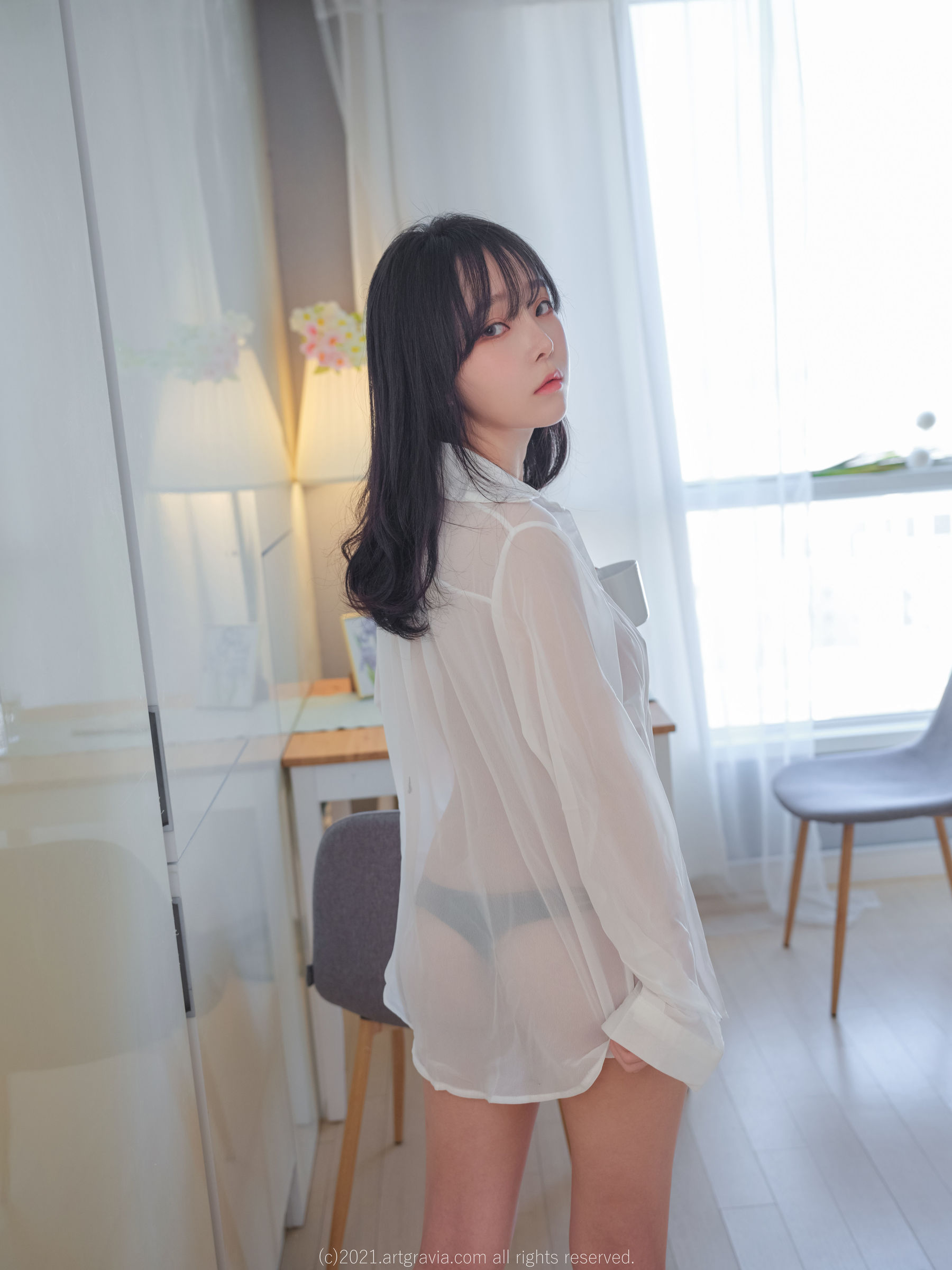 [ARTGRAVIA] VOL.261 Ming Sunha - 白衬衫女友居家诱惑_第3张