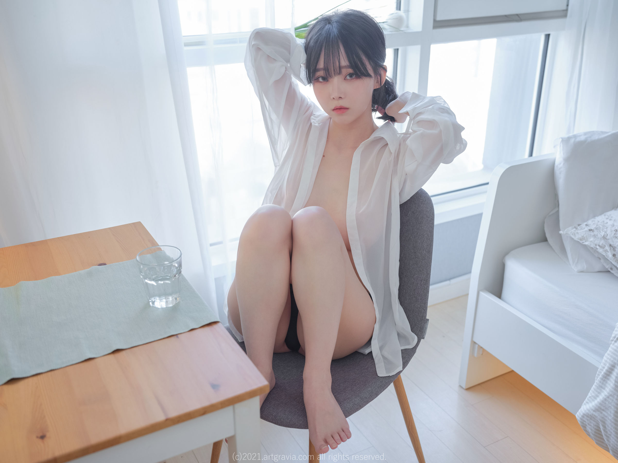 [ARTGRAVIA] VOL.261 Ming Sunha - 白衬衫女友居家诱惑_第5张