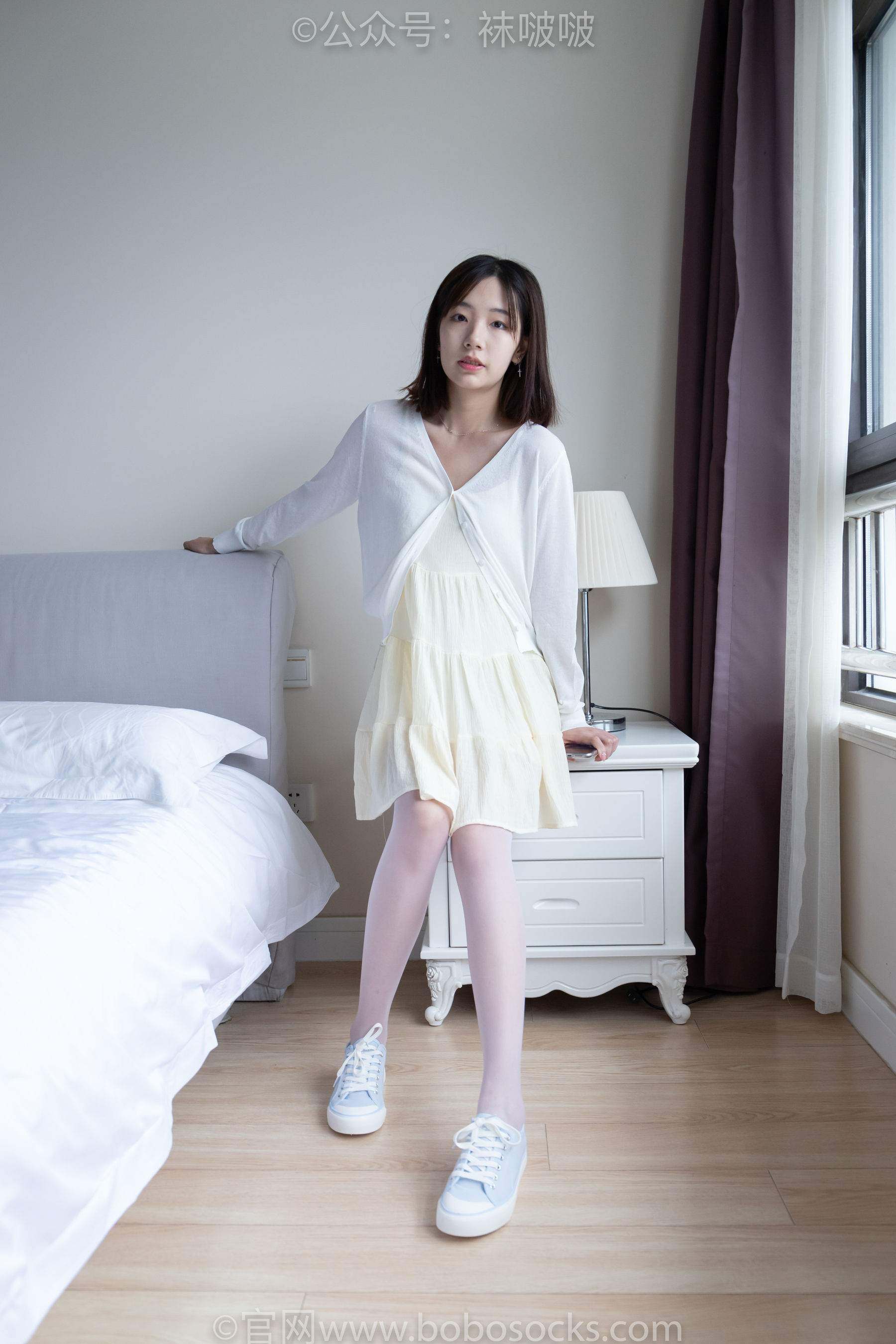 BoBoSocks袜啵啵 No.005 小甜豆-帆布鞋、薄白丝_第3张