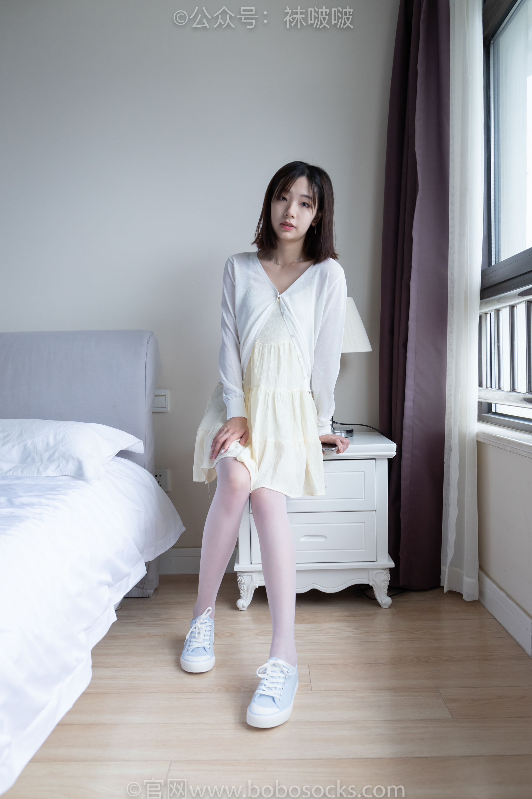 BoBoSocks袜啵啵 No.005 小甜豆-帆布鞋、薄白丝_第4张