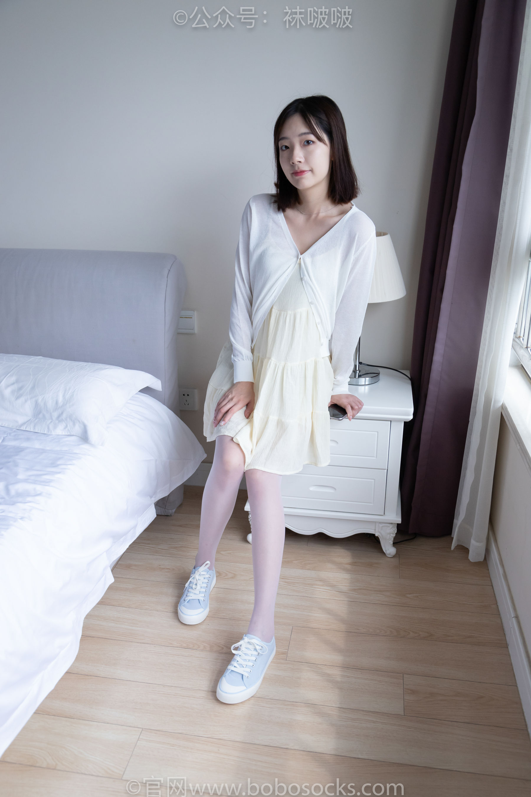 BoBoSocks袜啵啵 No.005 小甜豆-帆布鞋、薄白丝_第5张
