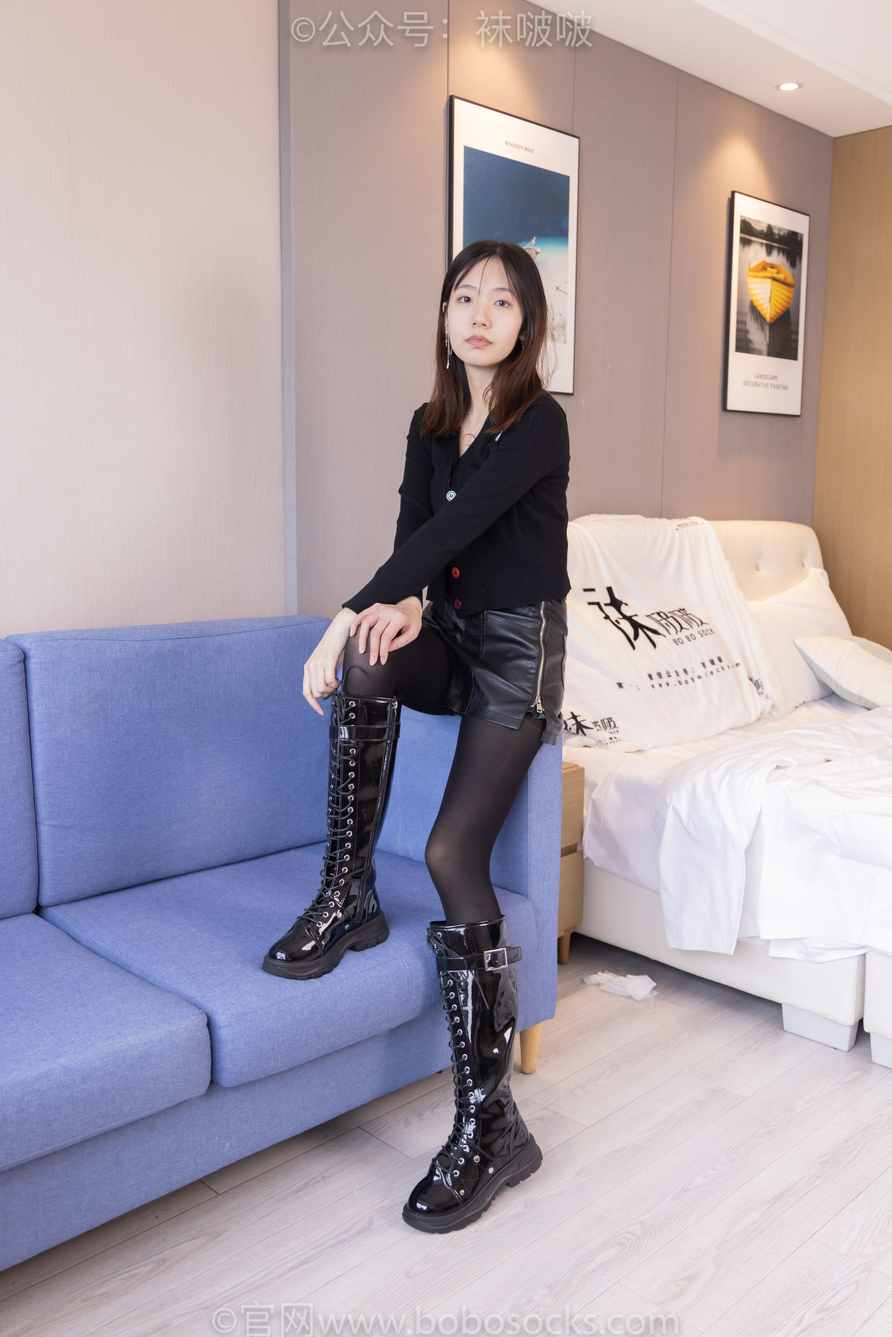 BoBoSocks袜啵啵 No.072 小甜豆-两双长靴、厚黑丝、厚肉丝_第5张