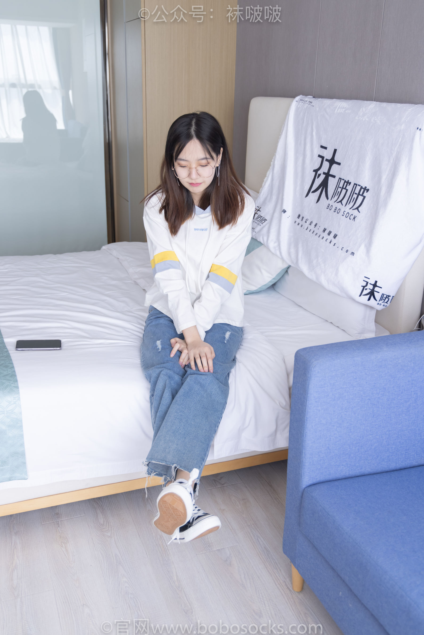 BoBoSocks袜啵啵 No.080 小甜豆-帆布鞋、白棉袜、肉丝_第4张