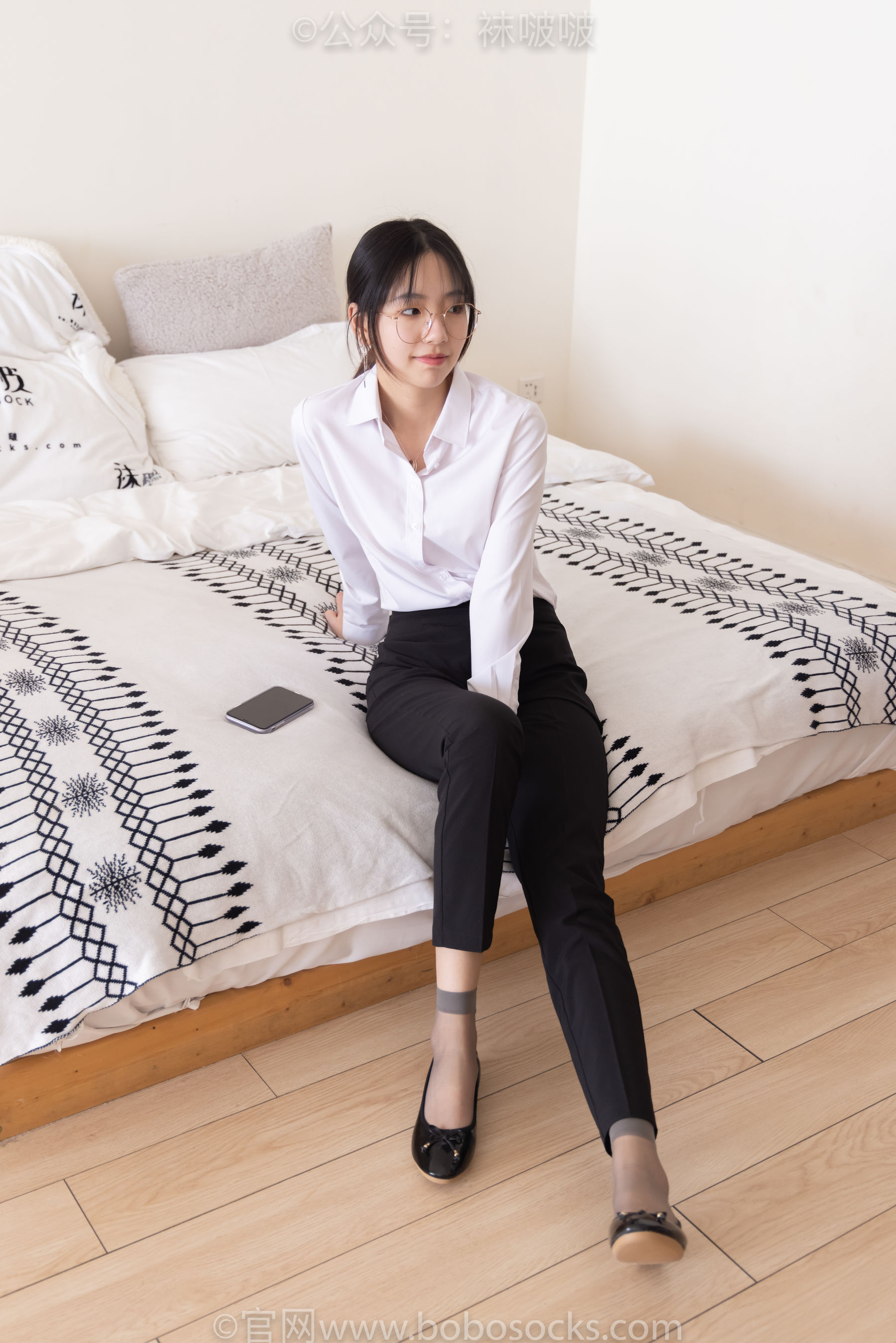 BoBoSocks袜啵啵 No.085 小甜豆-平底鞋、短灰丝、短肉丝_第3张