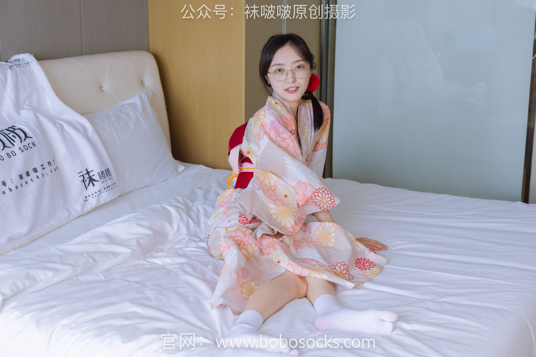 BoBoSocks袜啵啵 No.137 稚予-木屐、分指白棉袜、裸足、和风浴衣_第4张