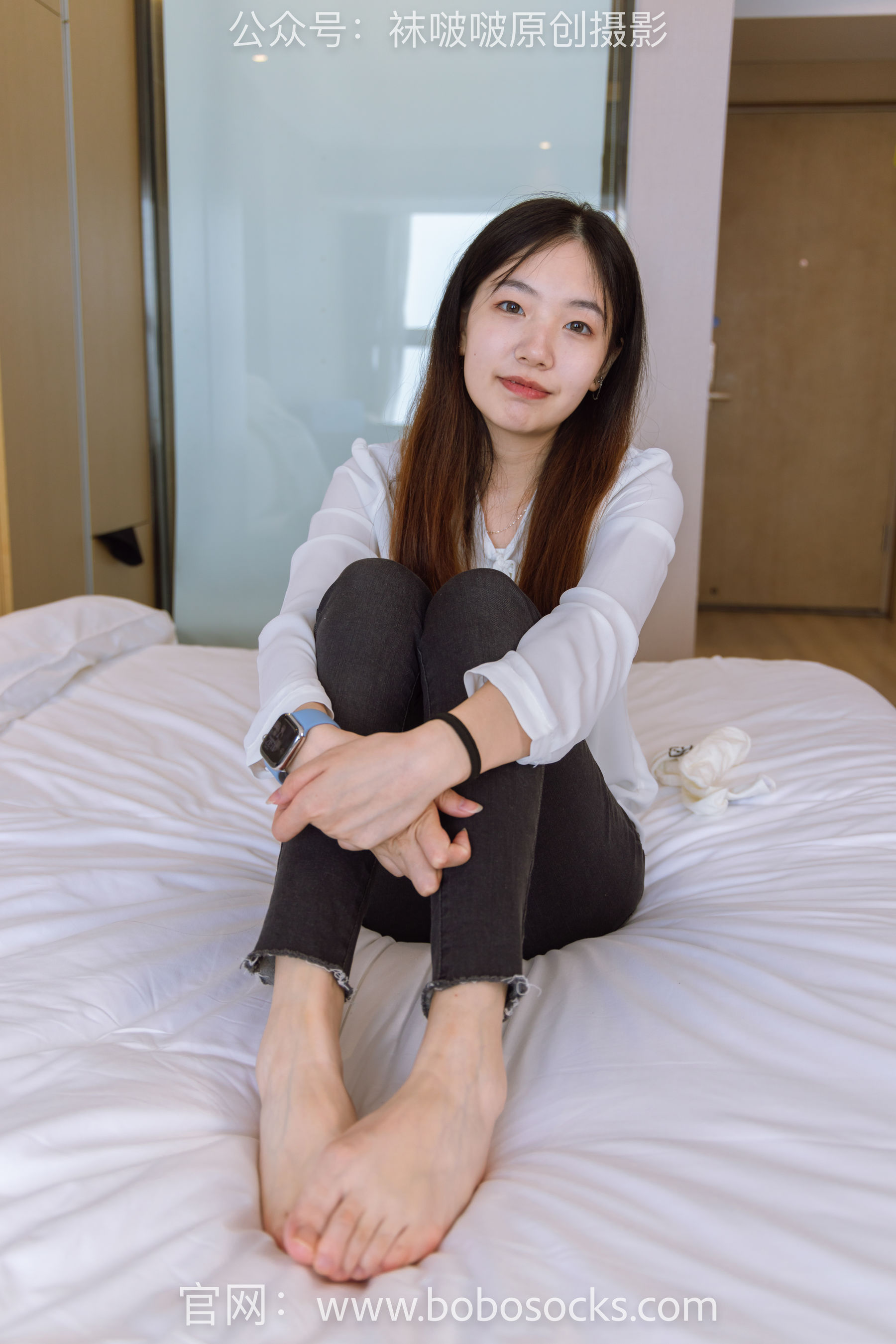 BoBoSocks袜啵啵 No.158 小甜豆-高跟长靴、白棉袜、裸足_第5张