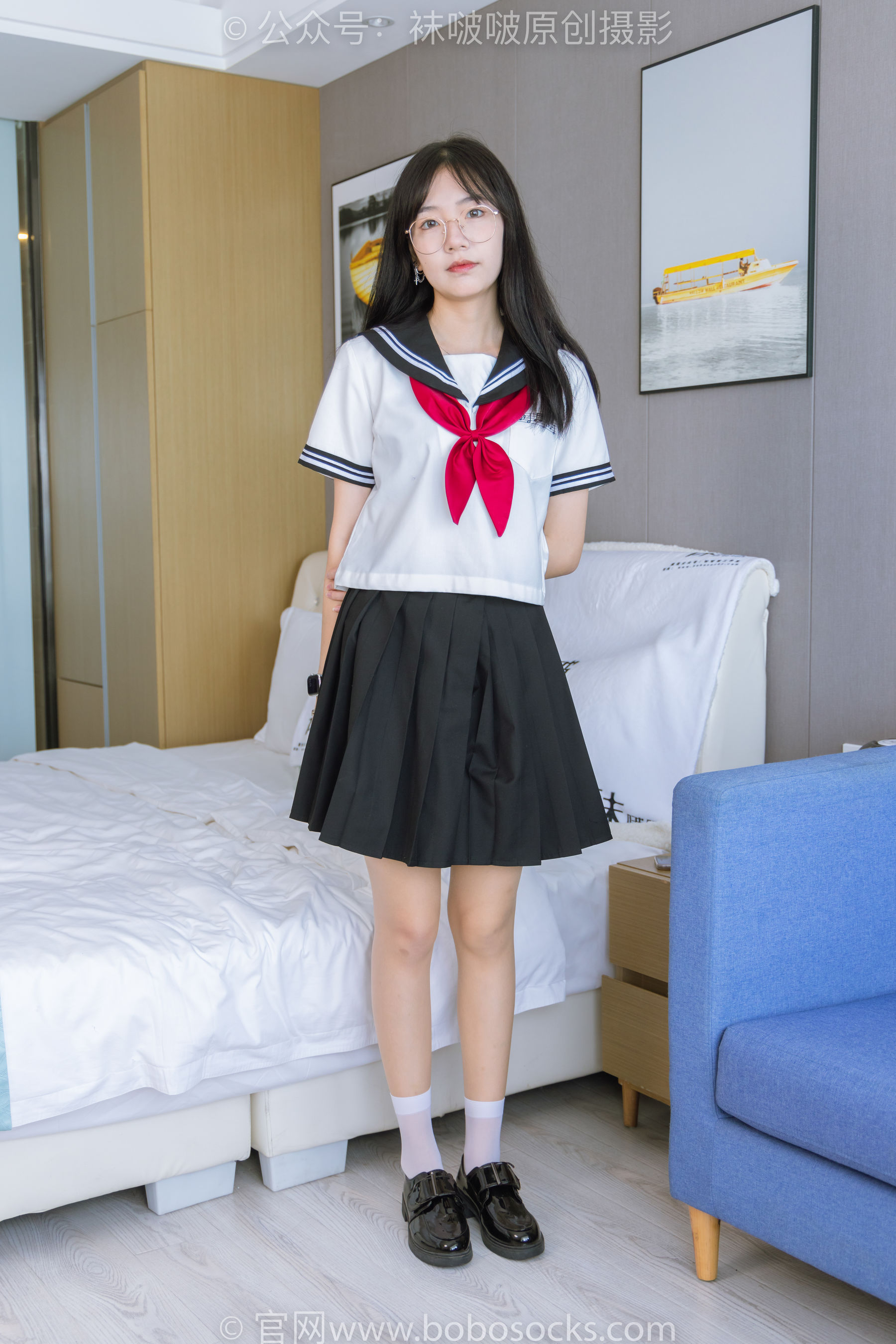 BoBoSocks袜啵啵 No.197 小甜豆-皮鞋、短白丝、肉丝、jk制服_第1张