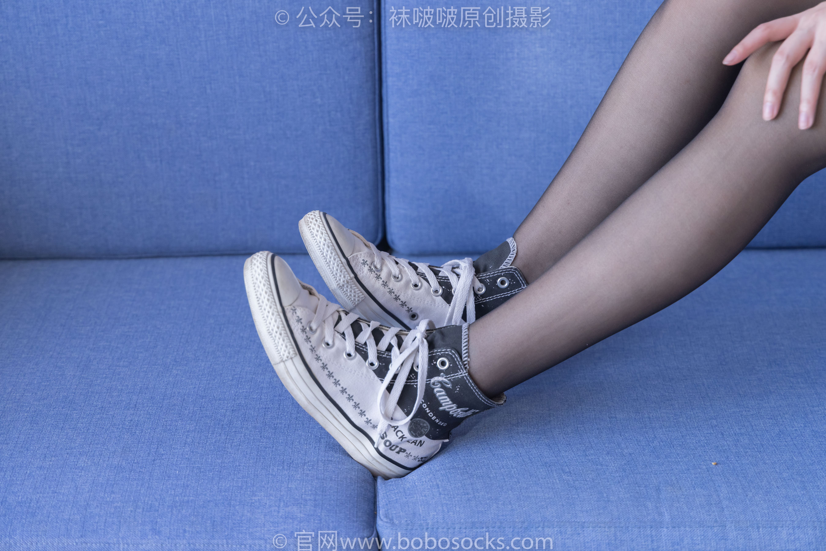BoBoSocks袜啵啵 No.215 小甜豆-三双帆布鞋板鞋、厚白丝、黑丝_第4张