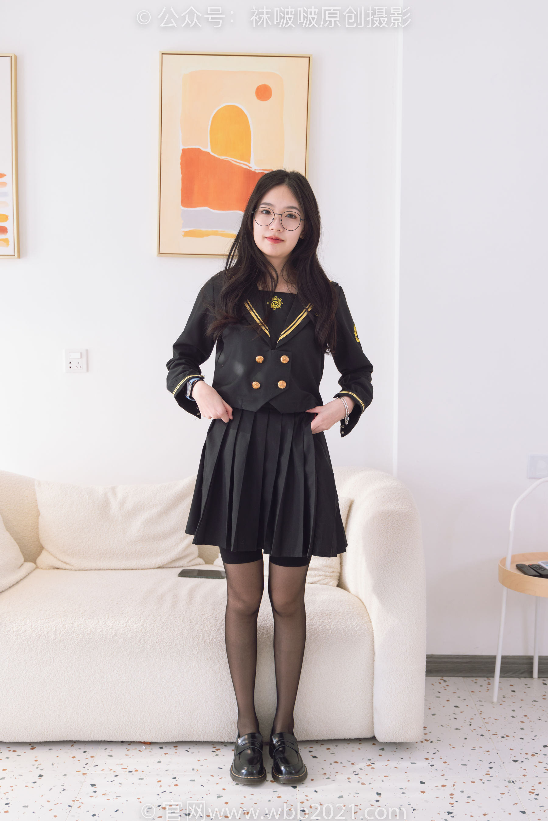 BoBoSocks袜啵啵 No.381 小甜豆 -皮鞋、黑丝大腿袜、裸足_第1张