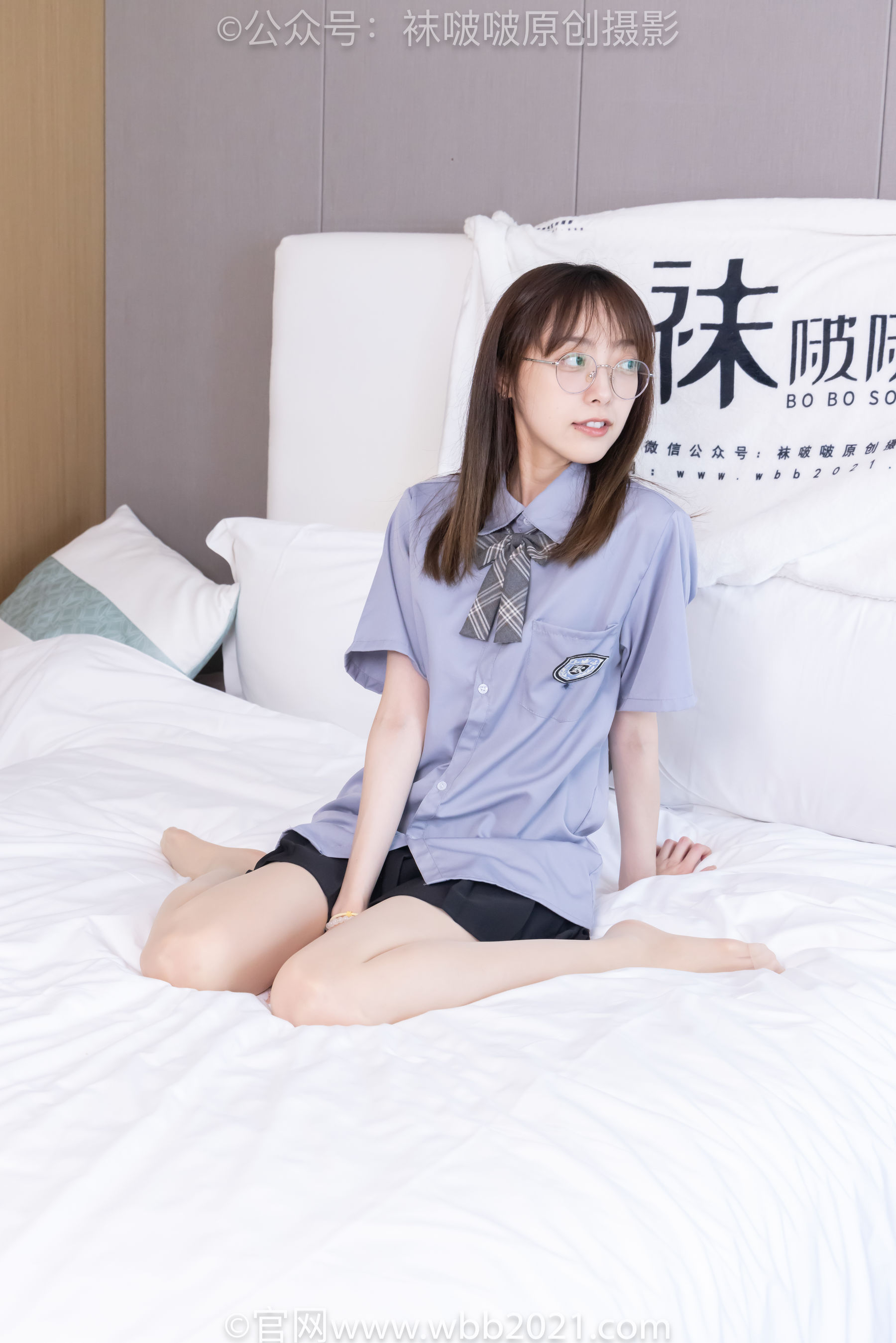 BoBoSocks袜啵啵 No.460 稚予 -JK制服、皮鞋、帆布鞋、薄白丝_第4张