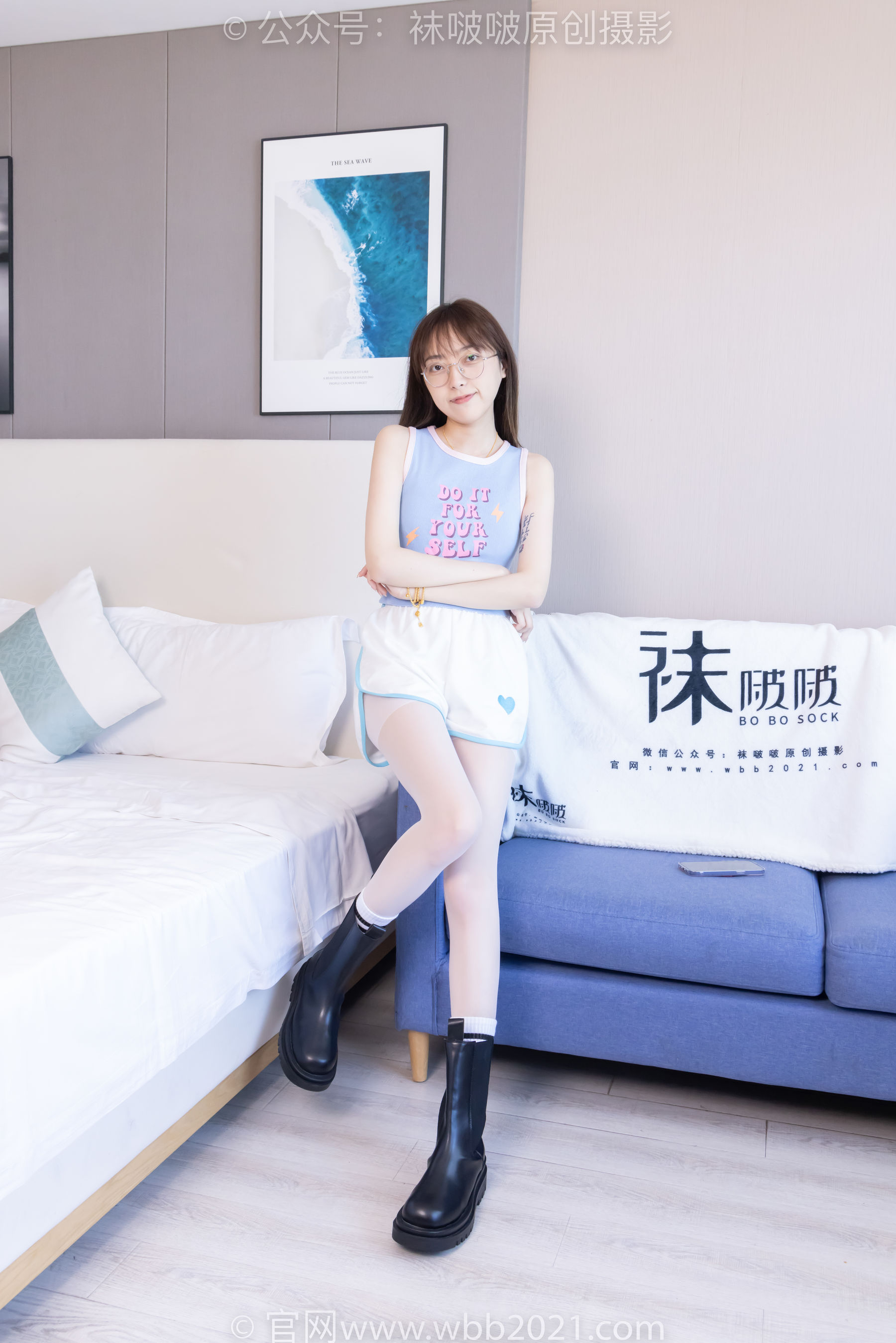 BoBoSocks袜啵啵 No.479 稚予 - 短靴、长筒白棉袜、白丝_第1张