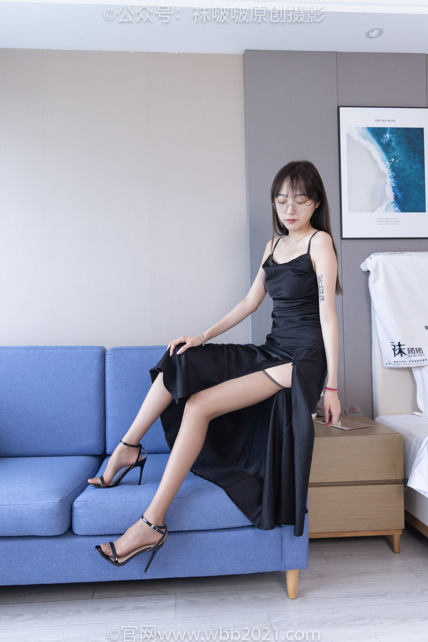 BoBoSocks袜啵啵 No.502 稚予 高跟凉鞋、棕色大腿丝、肉色大腿丝_第2张