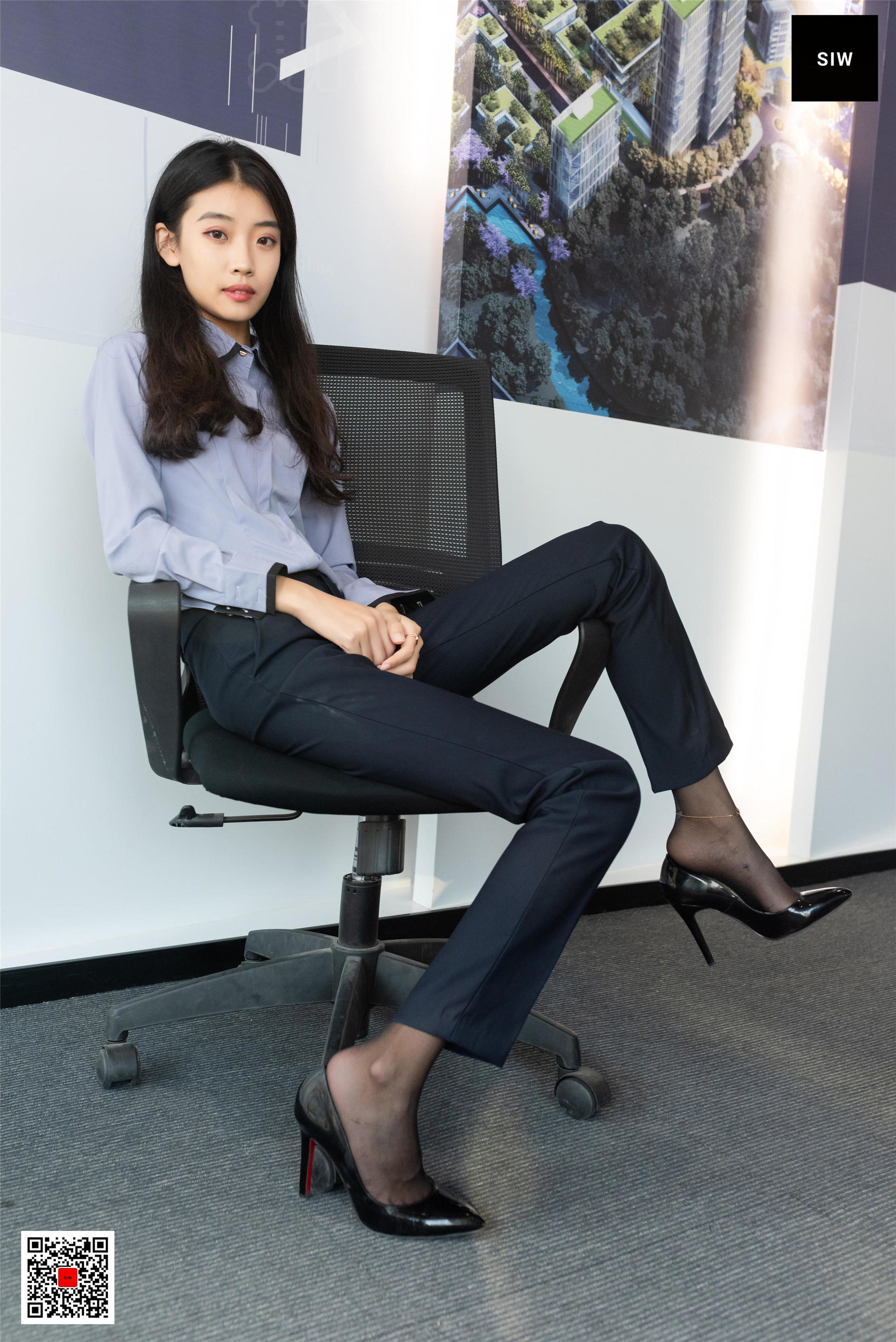 [斯文传媒SIW]  蓉儿 女总裁职业白领制服衬衣长裤工装_第3张