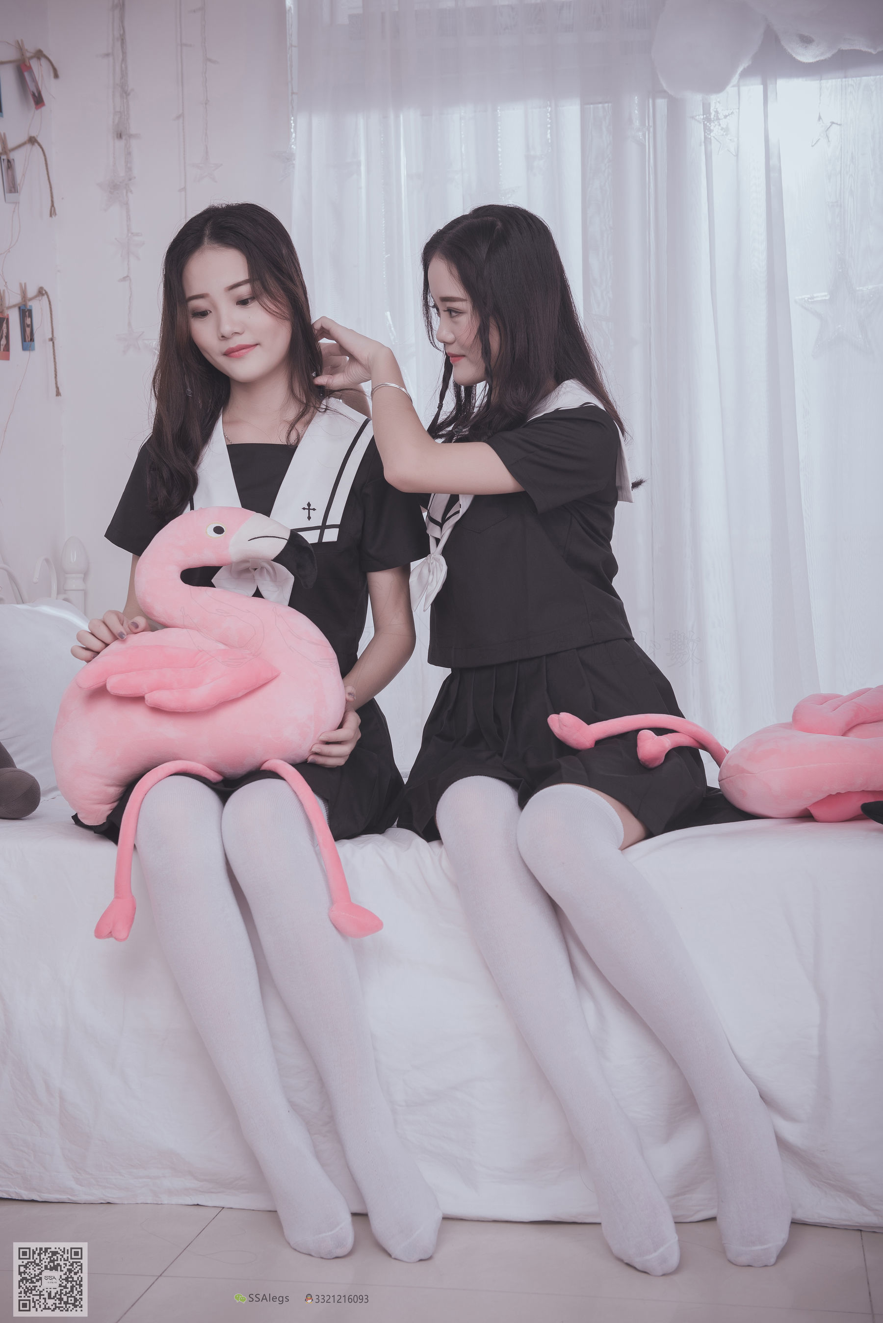 [SSA丝社]超清写真 No.028 青青姐妹 姐妹花的JK情_第2张