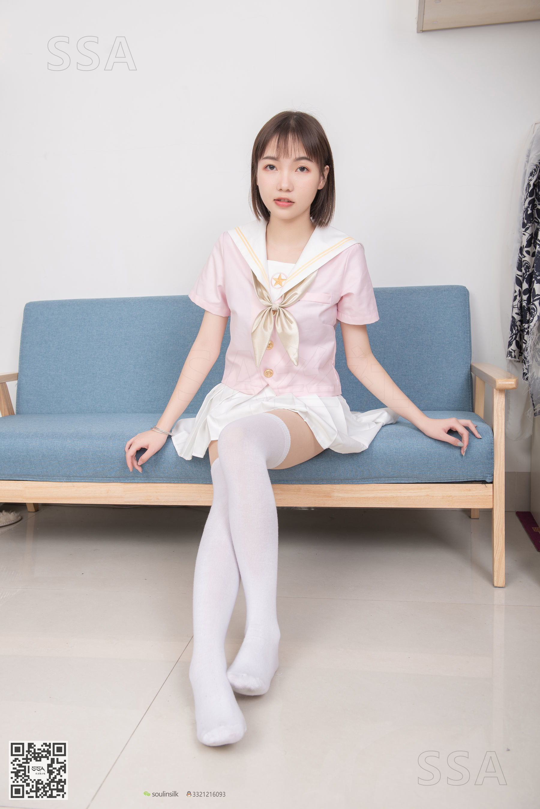 [SSA丝社]超清写真 No.162 桃子粉色JK制服_第1张