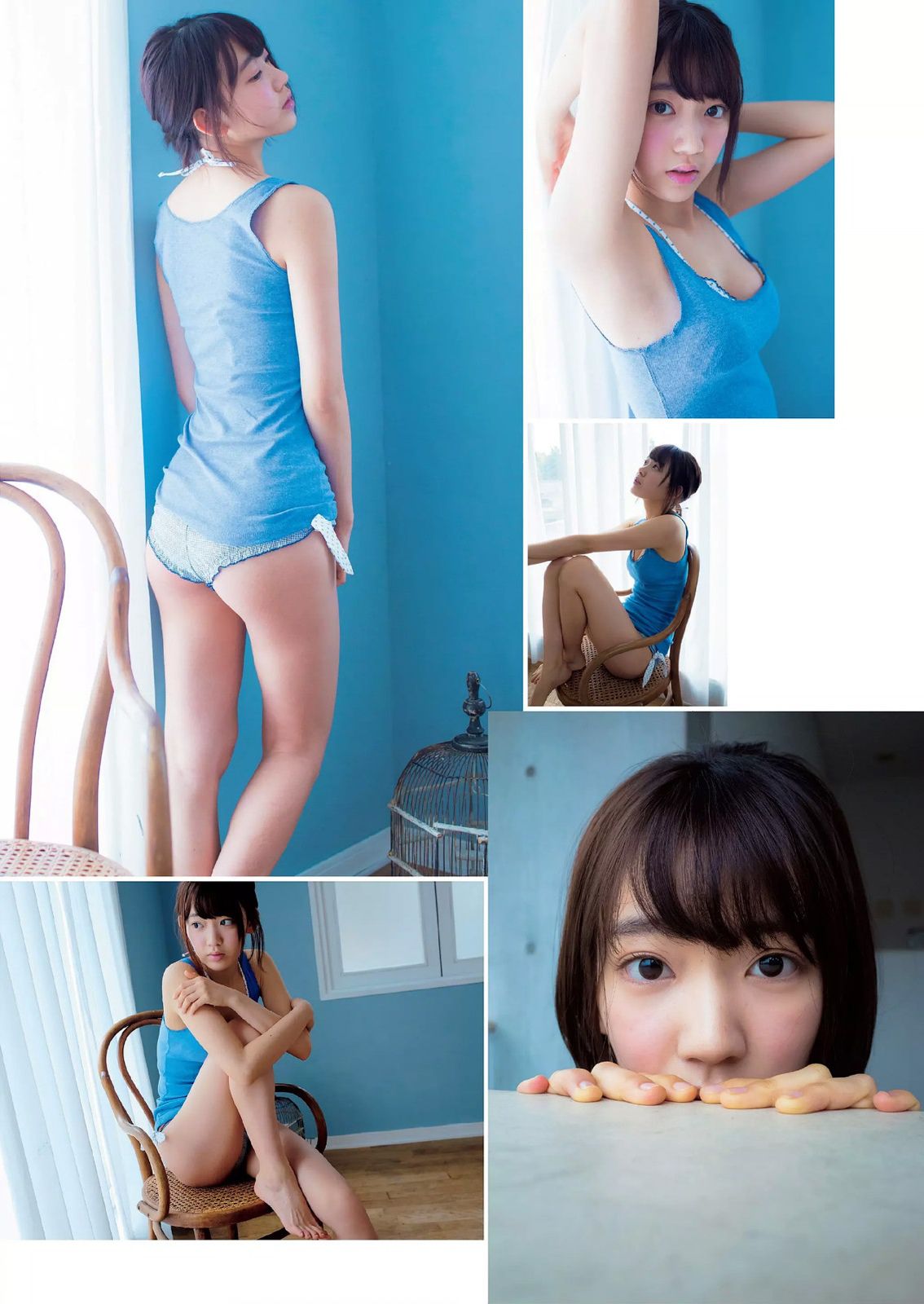 宮脇咲良 熊乃あい 柳ゆり菜 小間千代 英里子 向井地美音 SNH48 仮面女子 [Weekly Playboy] 2015年No.22 写真杂志_第3张