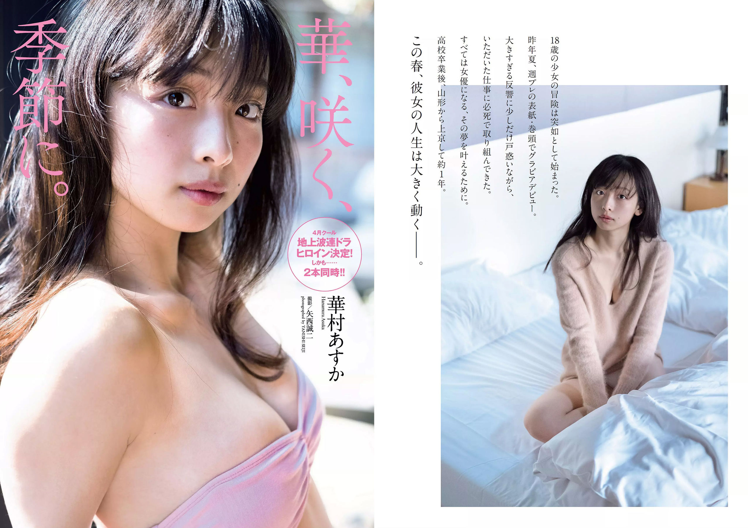 華村あすか 浅川梨奈 山本舞香 今田美桜 小坂菜緒 ☆HOSHINO [Weekly Playboy] 2018年No.12 写真杂志_第2张