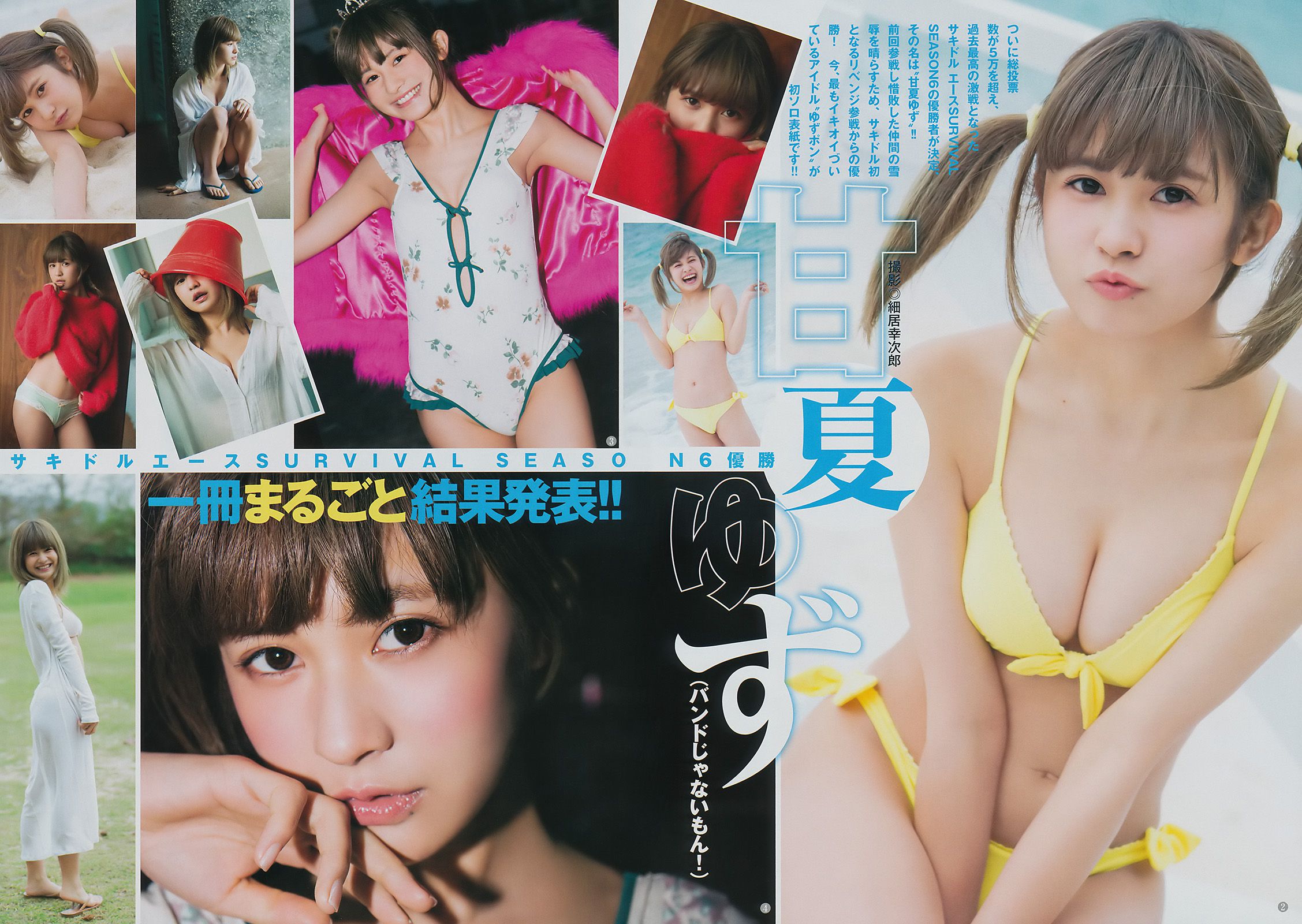 甘夏ゆず 郡司英里沙 鹿目凛 [Weekly Young Jump] 2017年No.15 写真杂志_第3张