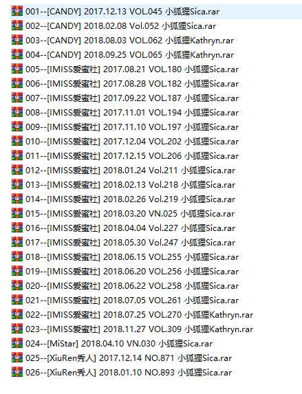 嫩模 小狐狸Sica 高清2套视频+30套写真，大小4.82G