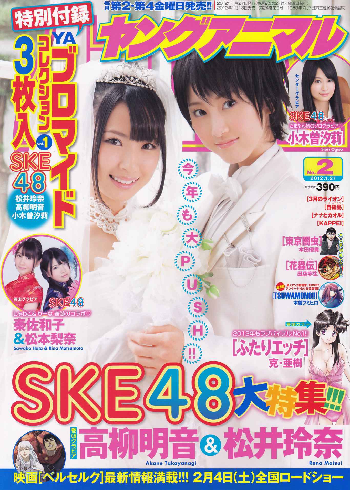 松井玲奈 高柳明音 [Young Animal] 2012年No.02 写真杂志_第1张