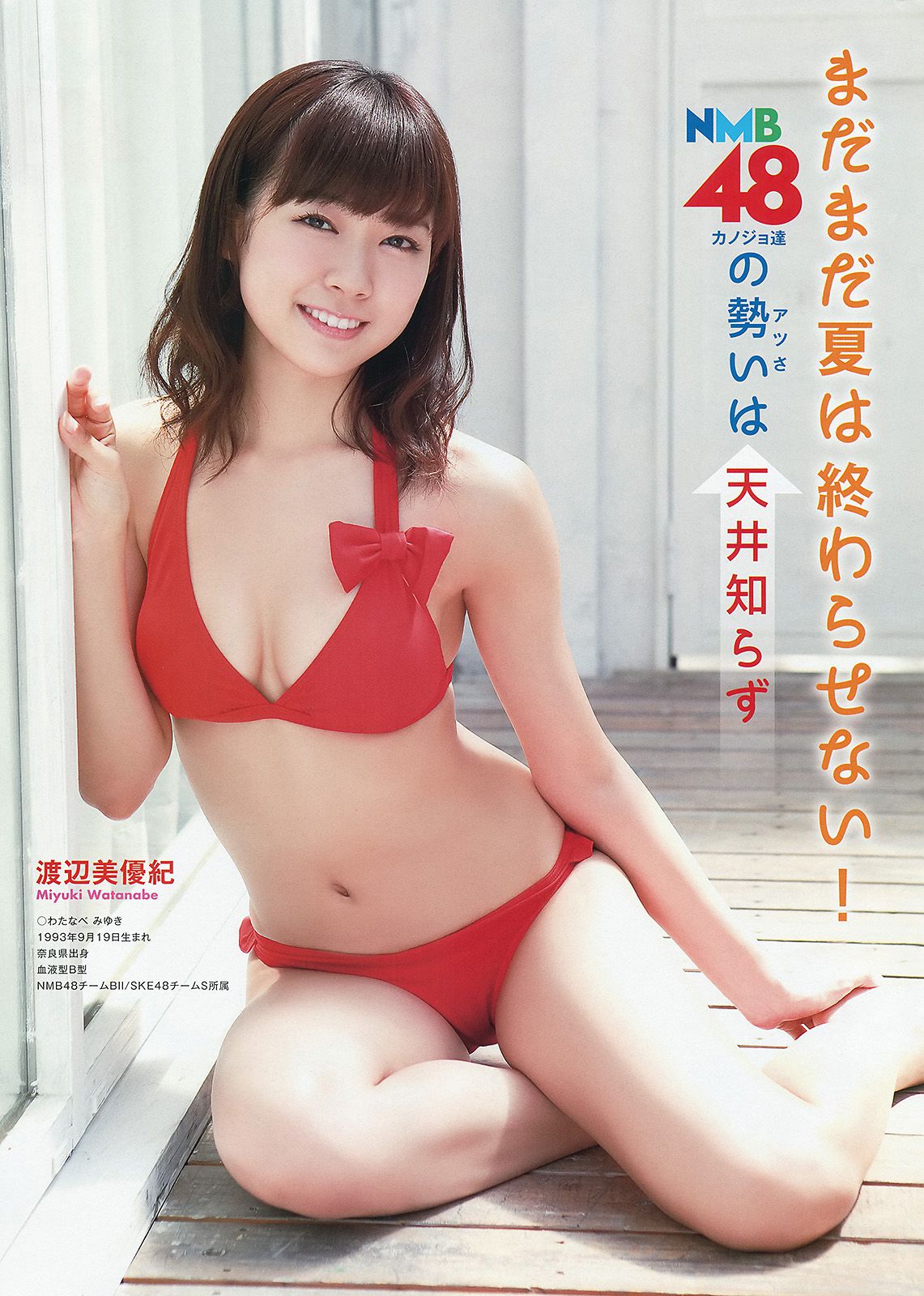 NMB48 吉田朱里 上西恵 渡辺美優紀 矢倉楓子 山本彩 室加奈子 [Young Animal] 2014年No.17 写真杂志_第5张