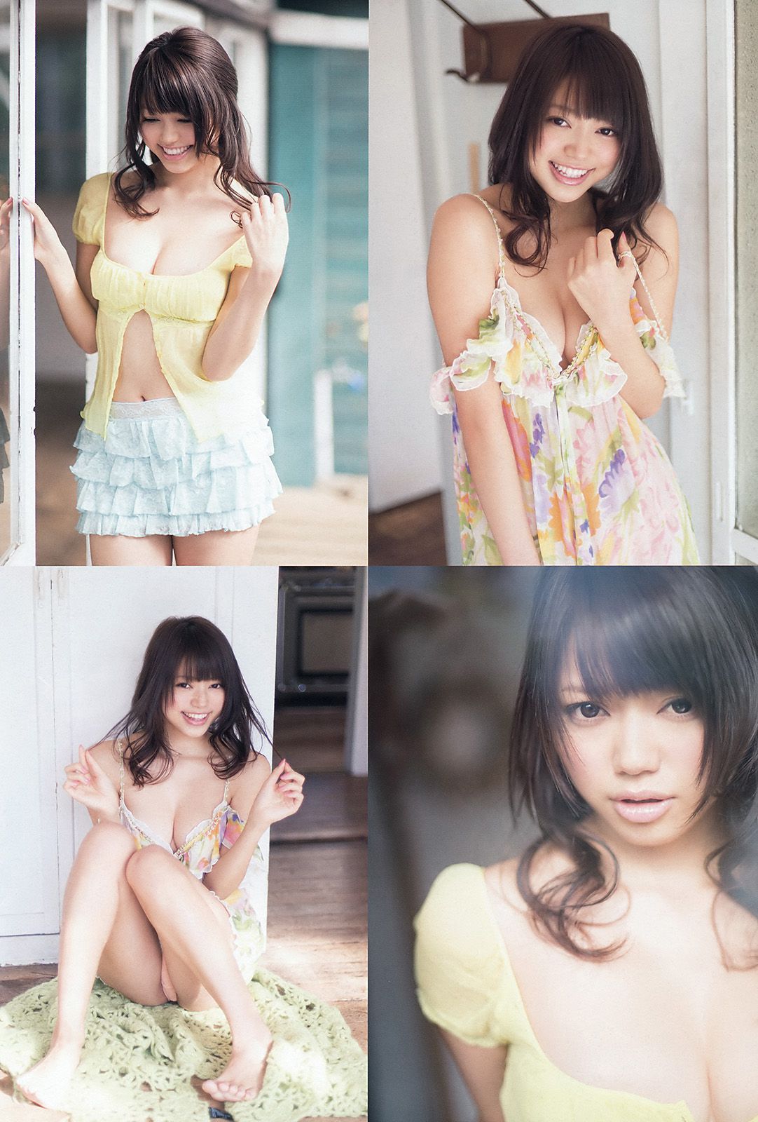 小間千代 松川菜々花 喜屋武ちあき 七菜乃 [Young Animal] 2015年No.13 写真杂志_第3张
