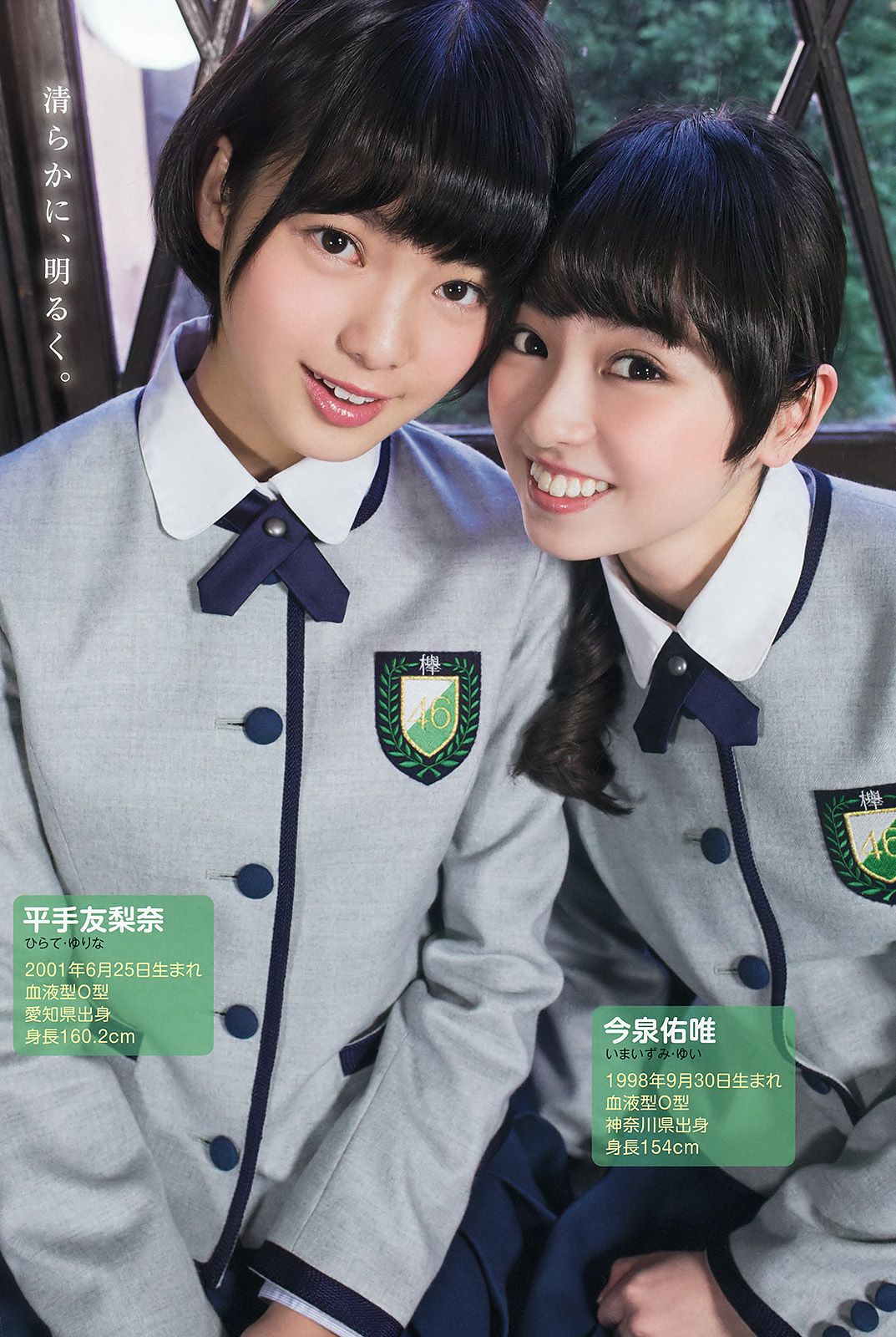 欅坂46 渡辺梨加 平手友梨奈 今泉佑唯 小林由依 [Young Animal] 2016年No.06 写真杂志_第5张