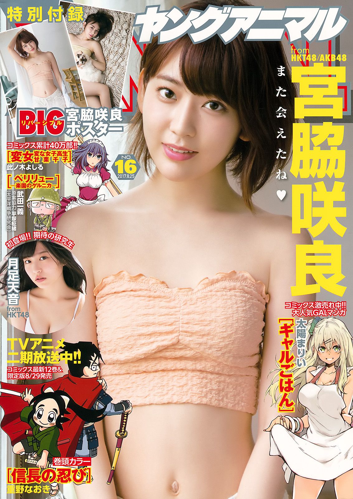 宮脇咲良 月足天音 [Young Animal] 2017年No.16 写真杂志_第1张