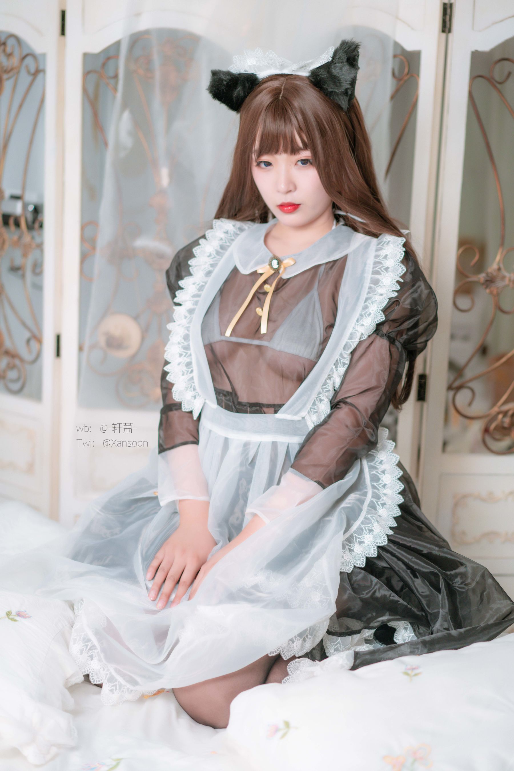轩萧学姐 – 透明女仆 [28P]