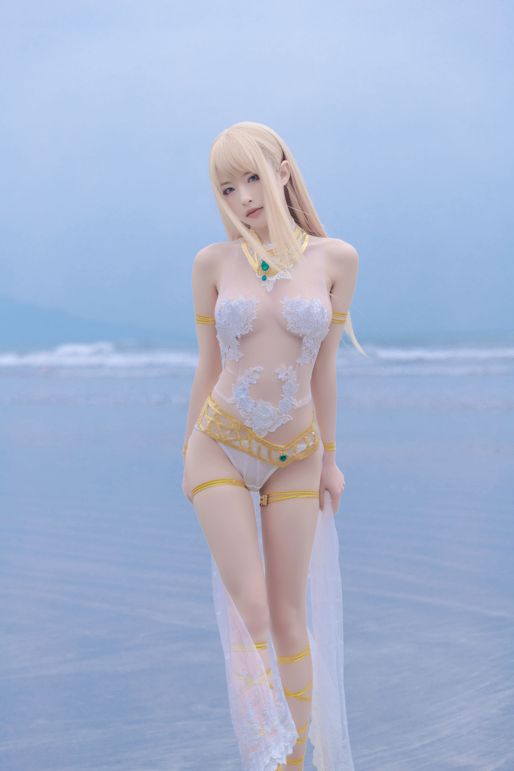 尤物清水由乃 – 玛丽萝丝白色泳衣 [33P]