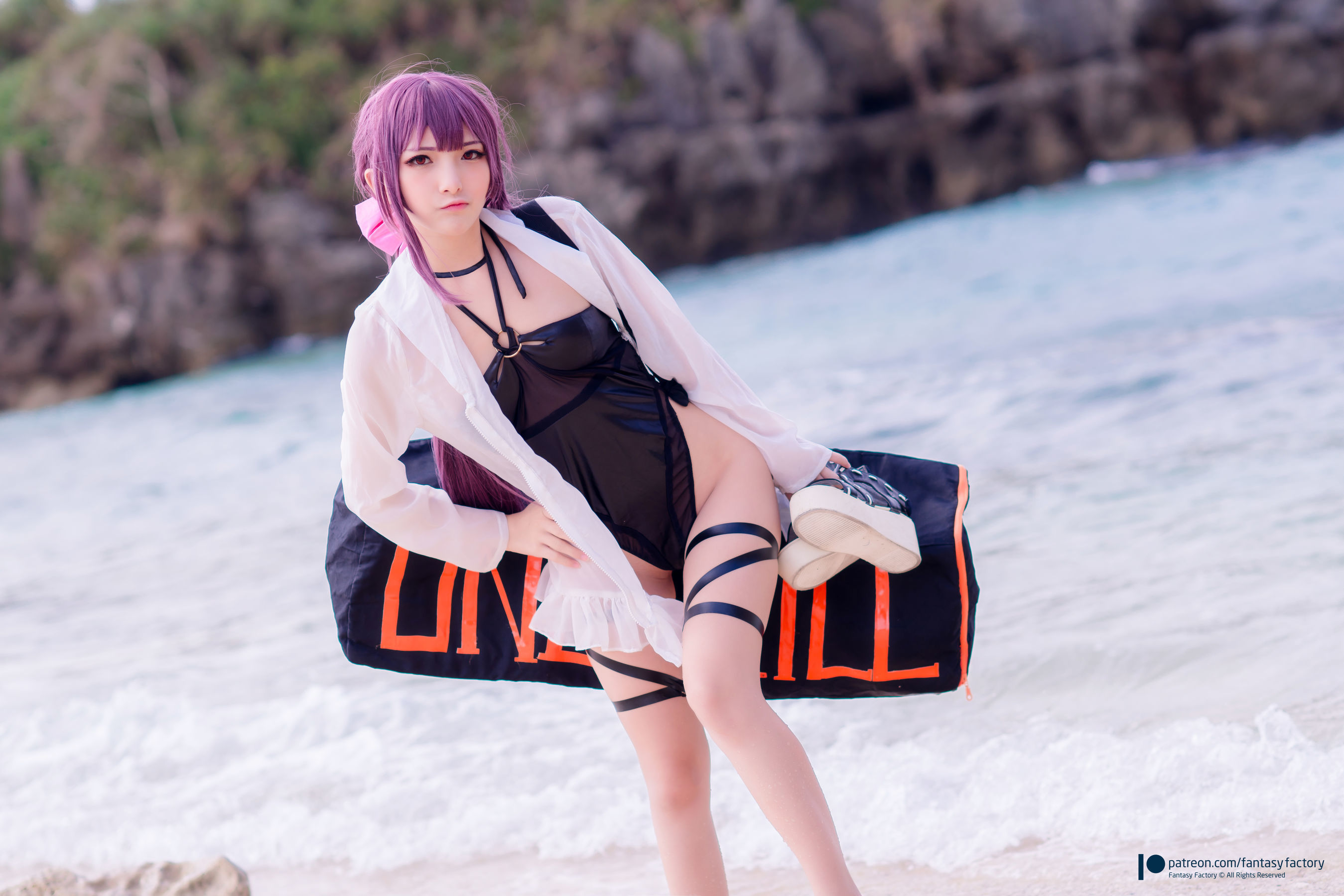 [Fantasy Factory] 小丁Cosplay – 海滩风情 [34P]
