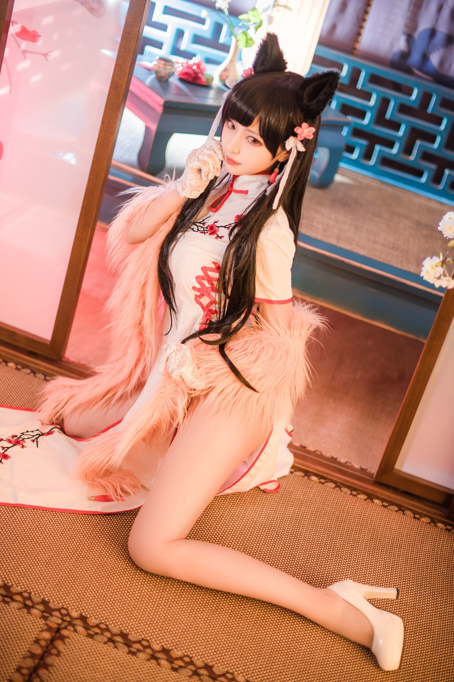 [萝莉COS] Shika小鹿鹿 – 爱宕旗袍 [30P]