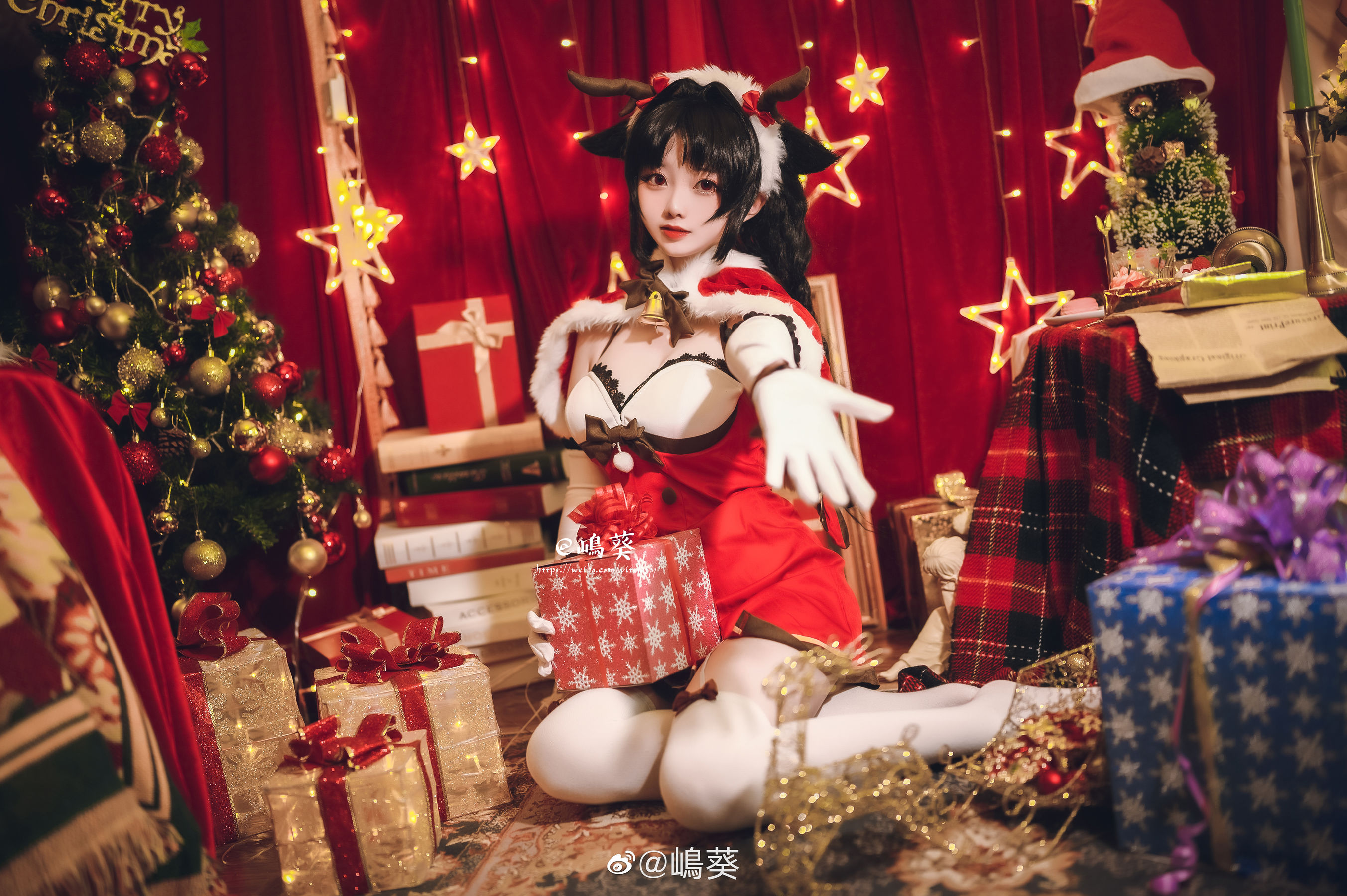 微博美女嶋葵 碧蓝航线 大潮 驯鹿与圣诞礼物 [12P]