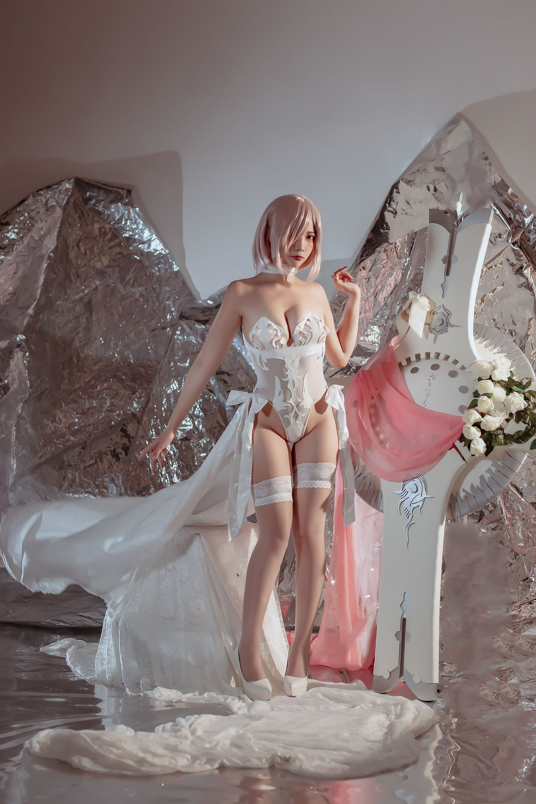 人气Coser二佐Nisa – fate玛修婚纱 [40P]