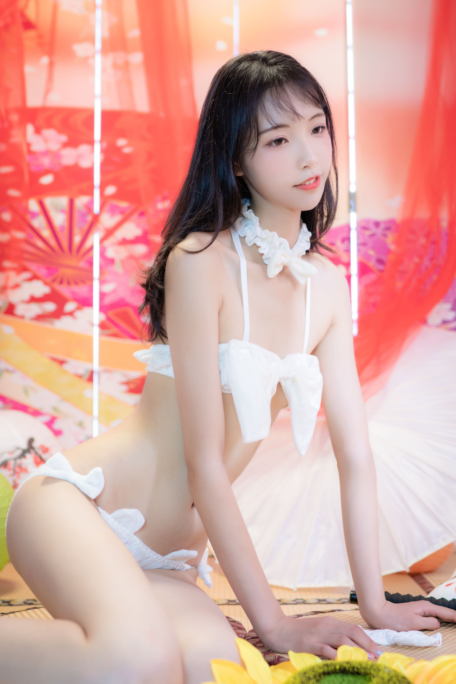 清纯妹子西瓜 白猫咪内衣 [34P]