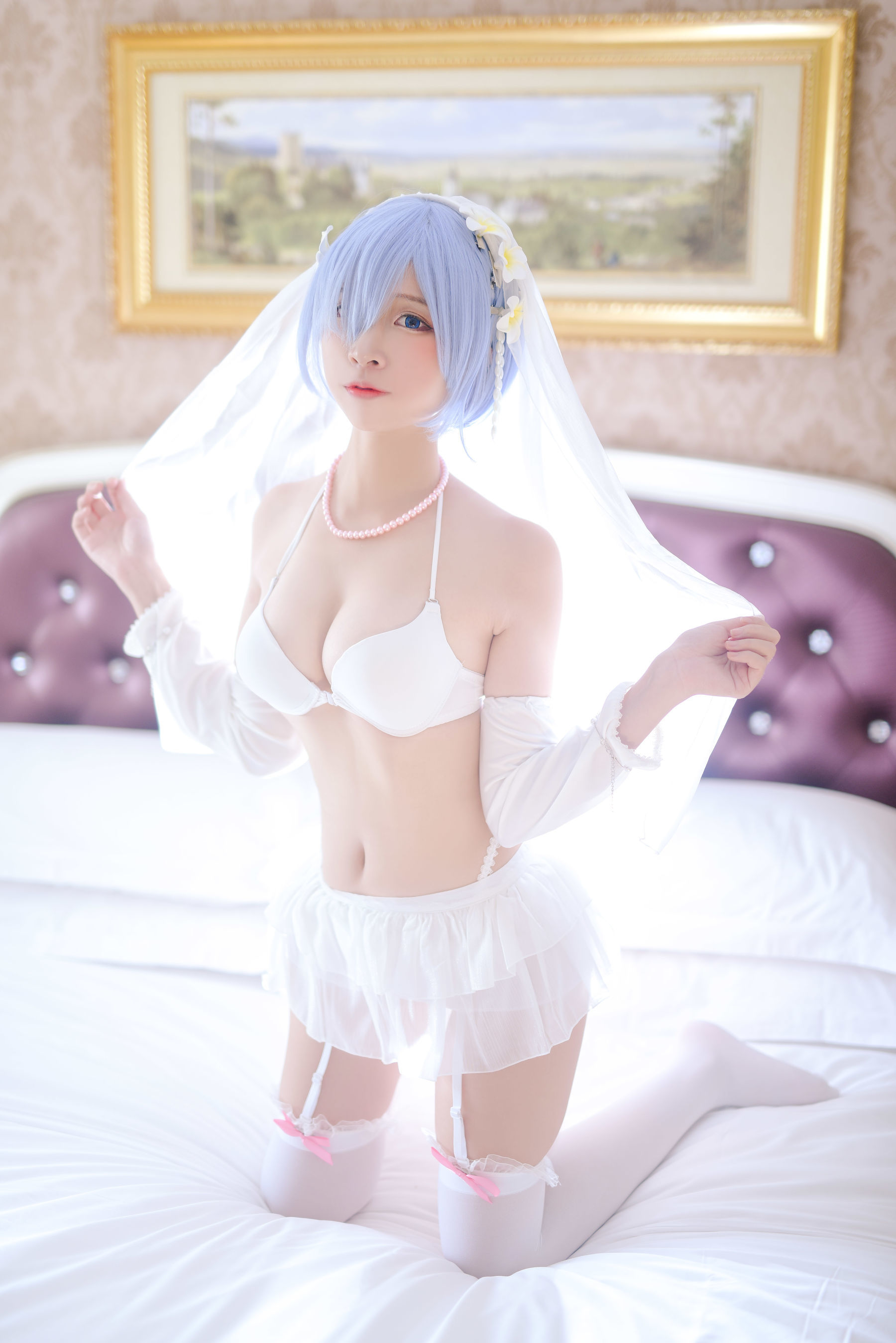 人气Coser二佐Nisa 蕾姆婚纱 [35P]
