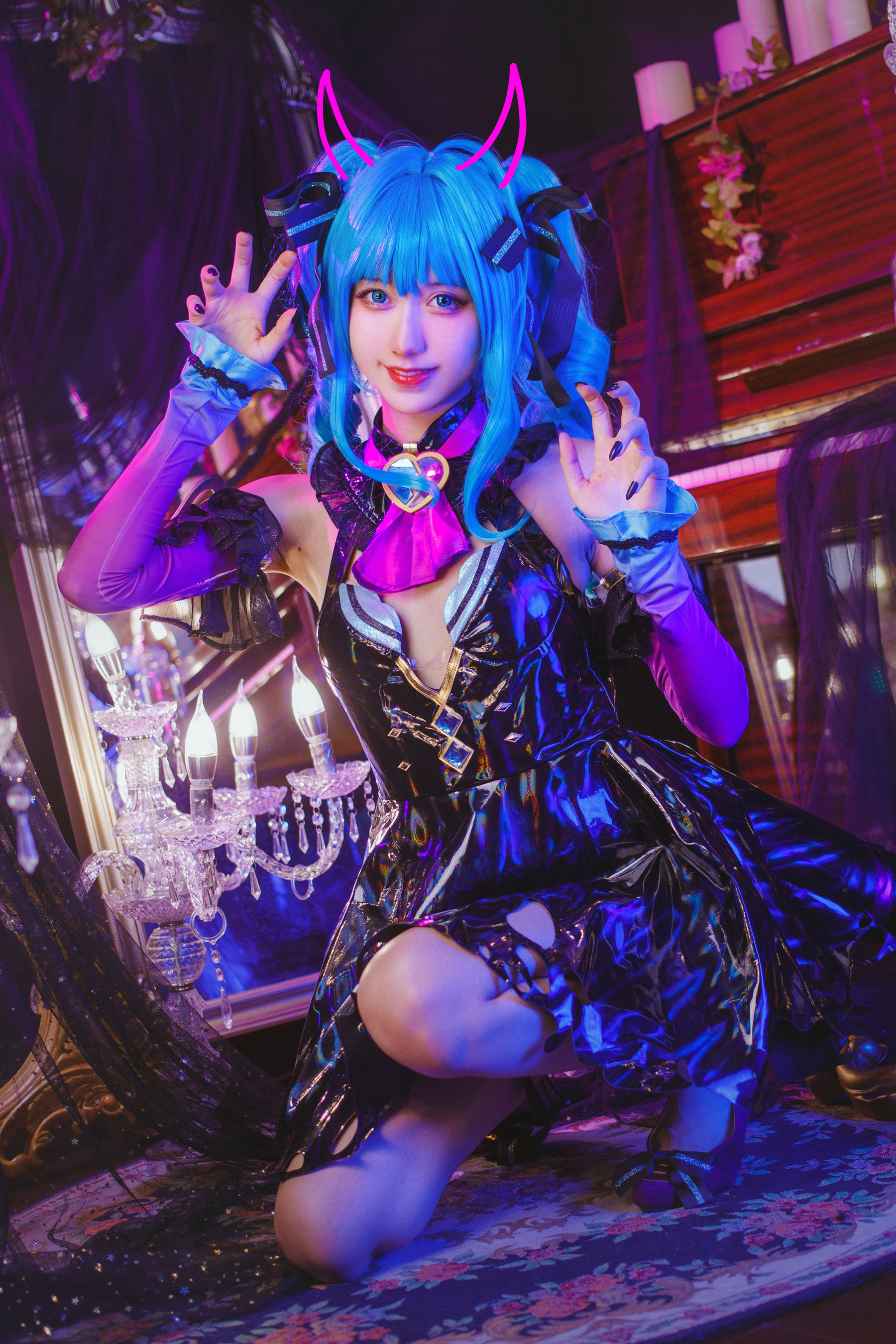 萌系小姐姐木绵绵OwO – miku小恶魔 [19P]