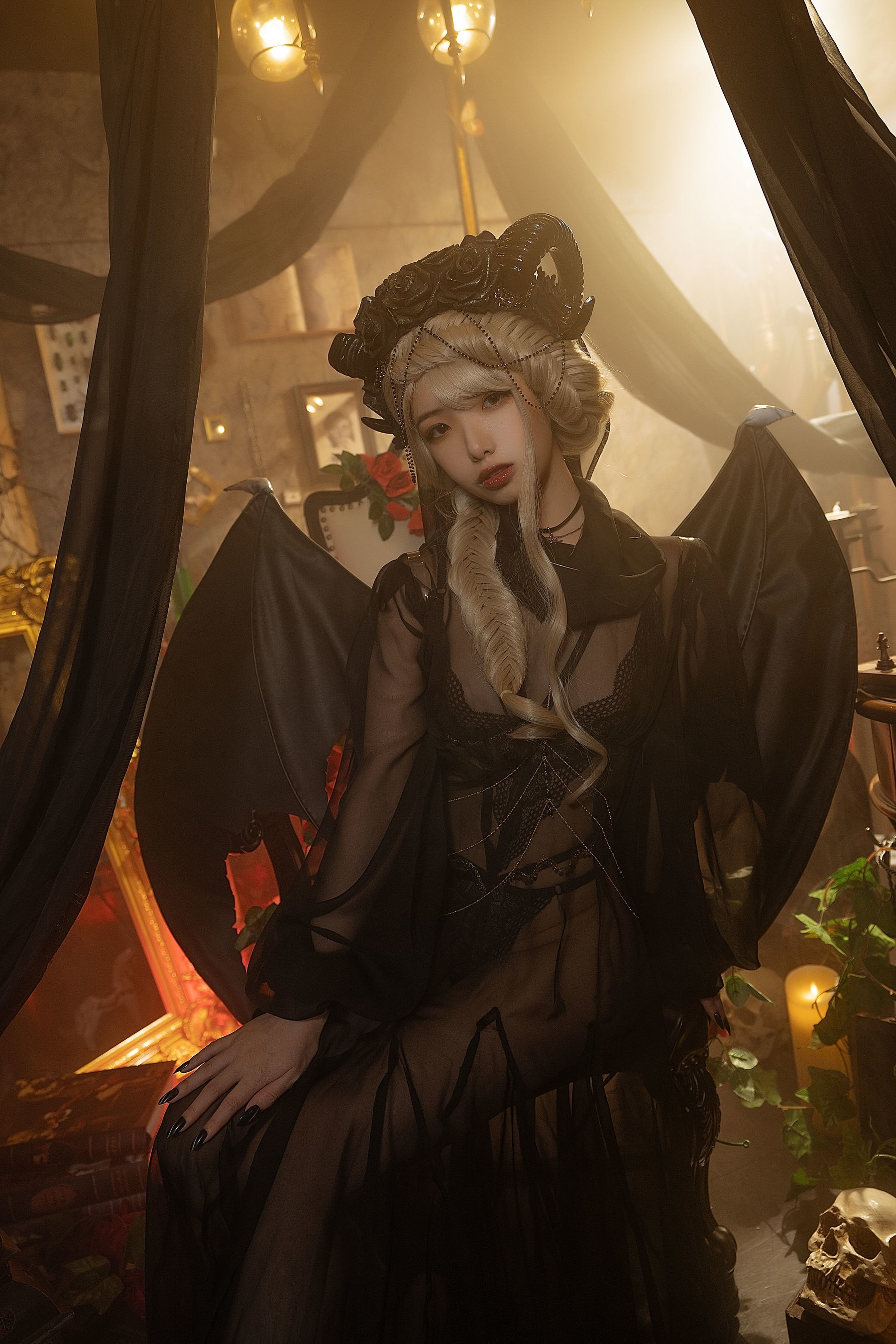 [萝莉COS] 雯妹 – 魅魔 gothic devil [16P]