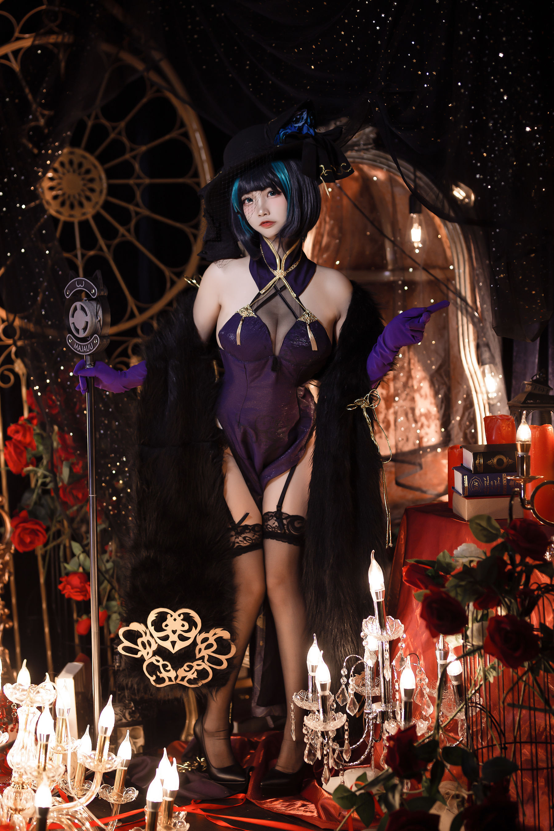 人气Coser二佐Nisa – 柴郡 音乐绚烂 [9P]