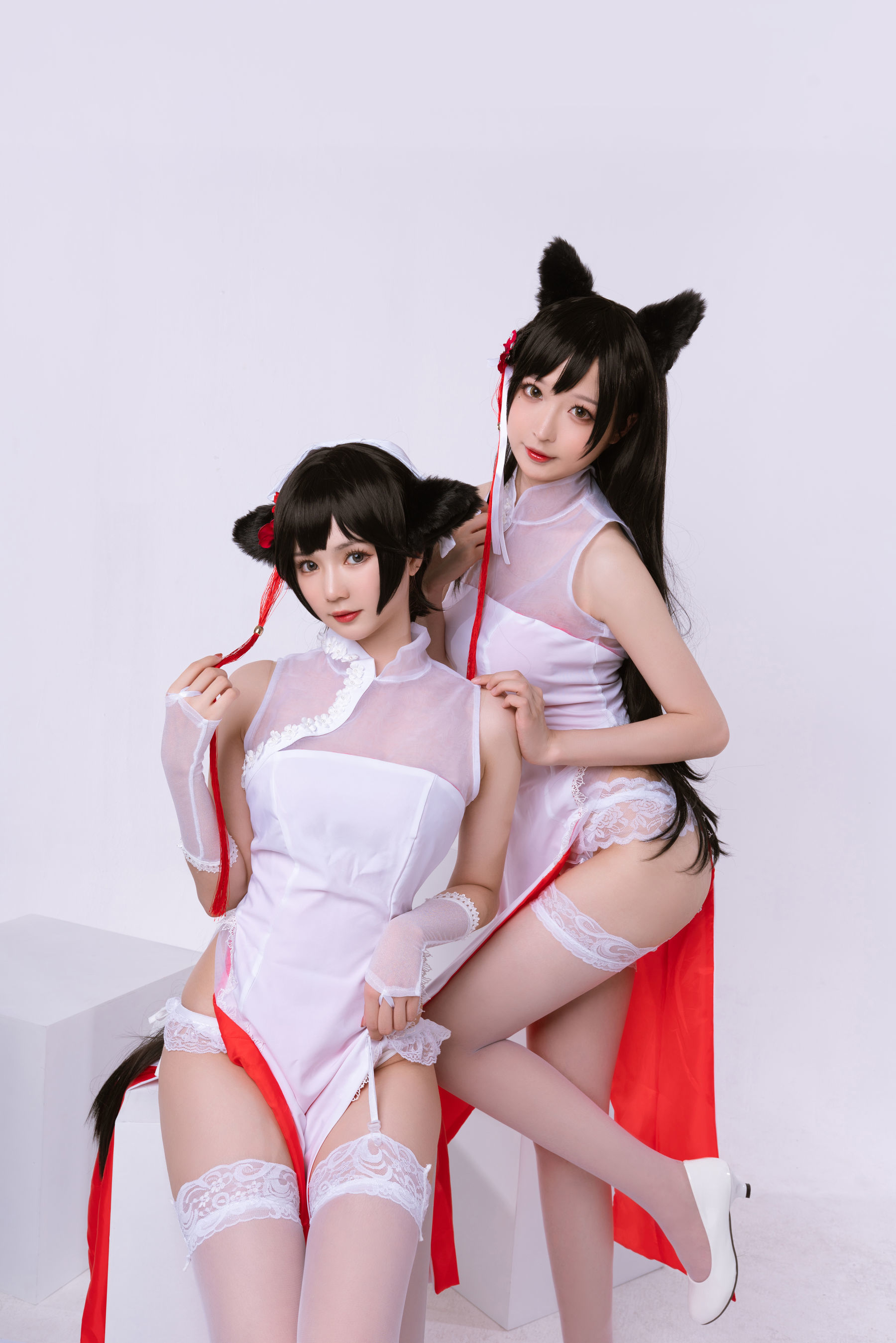 [萝莉COS] 南宫 – 高雄爱宕旗袍 南宫牙妹双人 [25P]