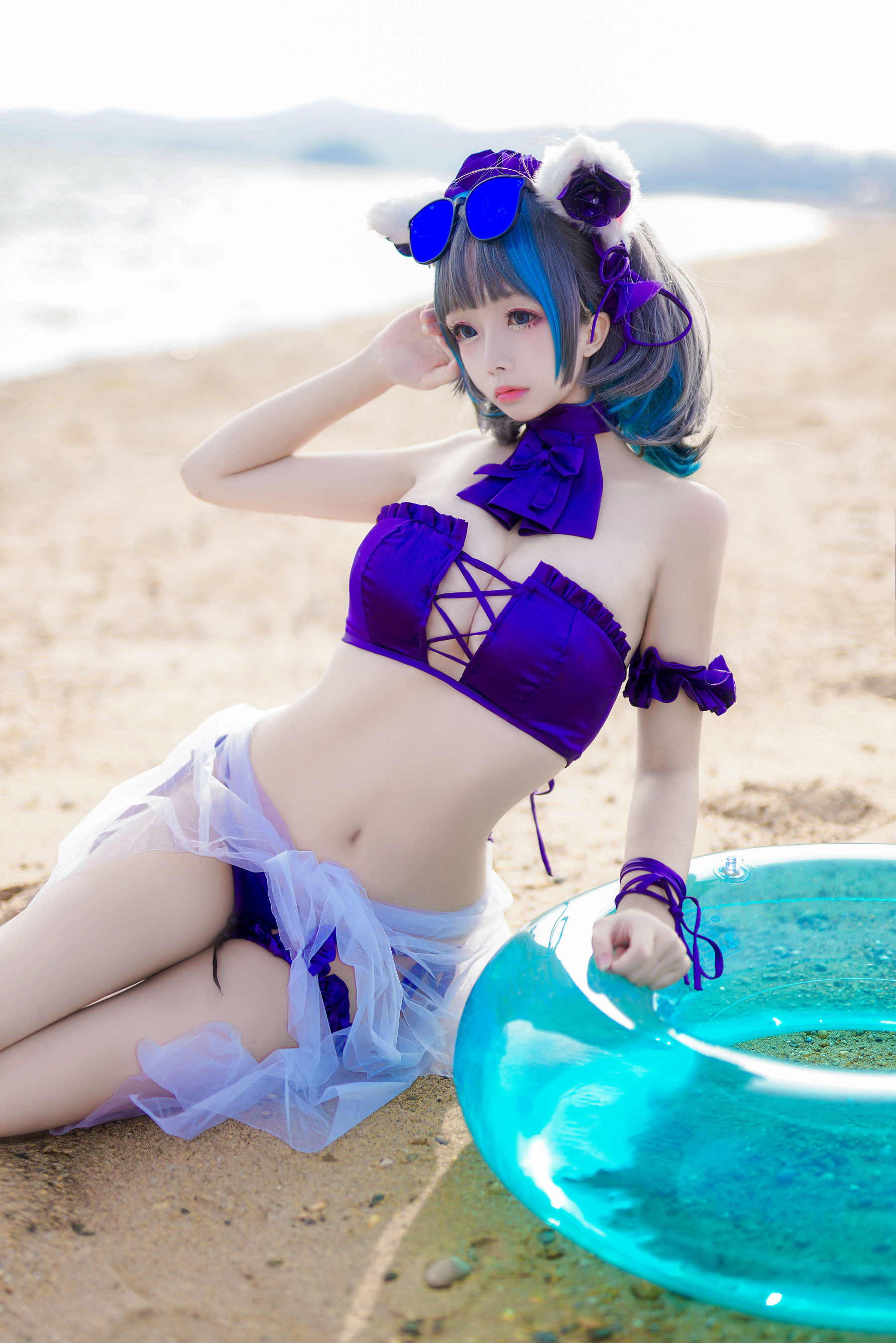 Cosplay日奈娇 – 柴郡猫泳装 [41P]