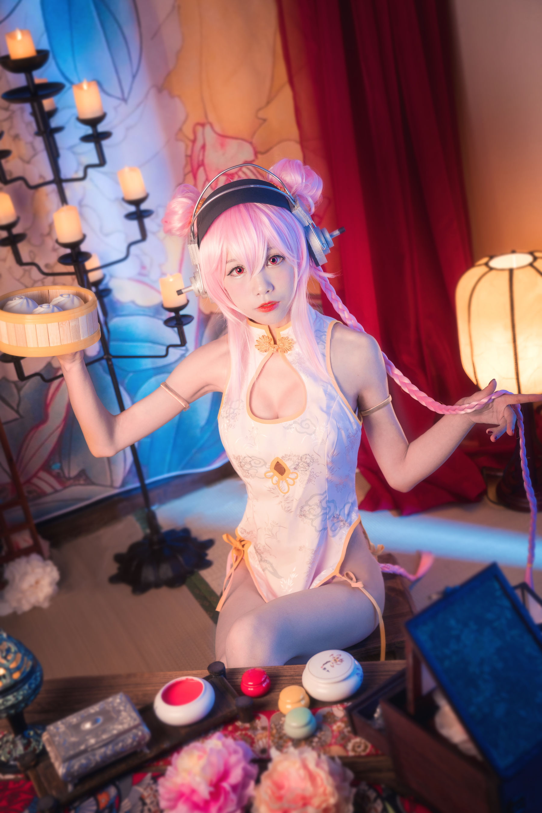 [Cosplay写真] 动漫博主水淼aqua – 索尼子 旗袍 [9P]