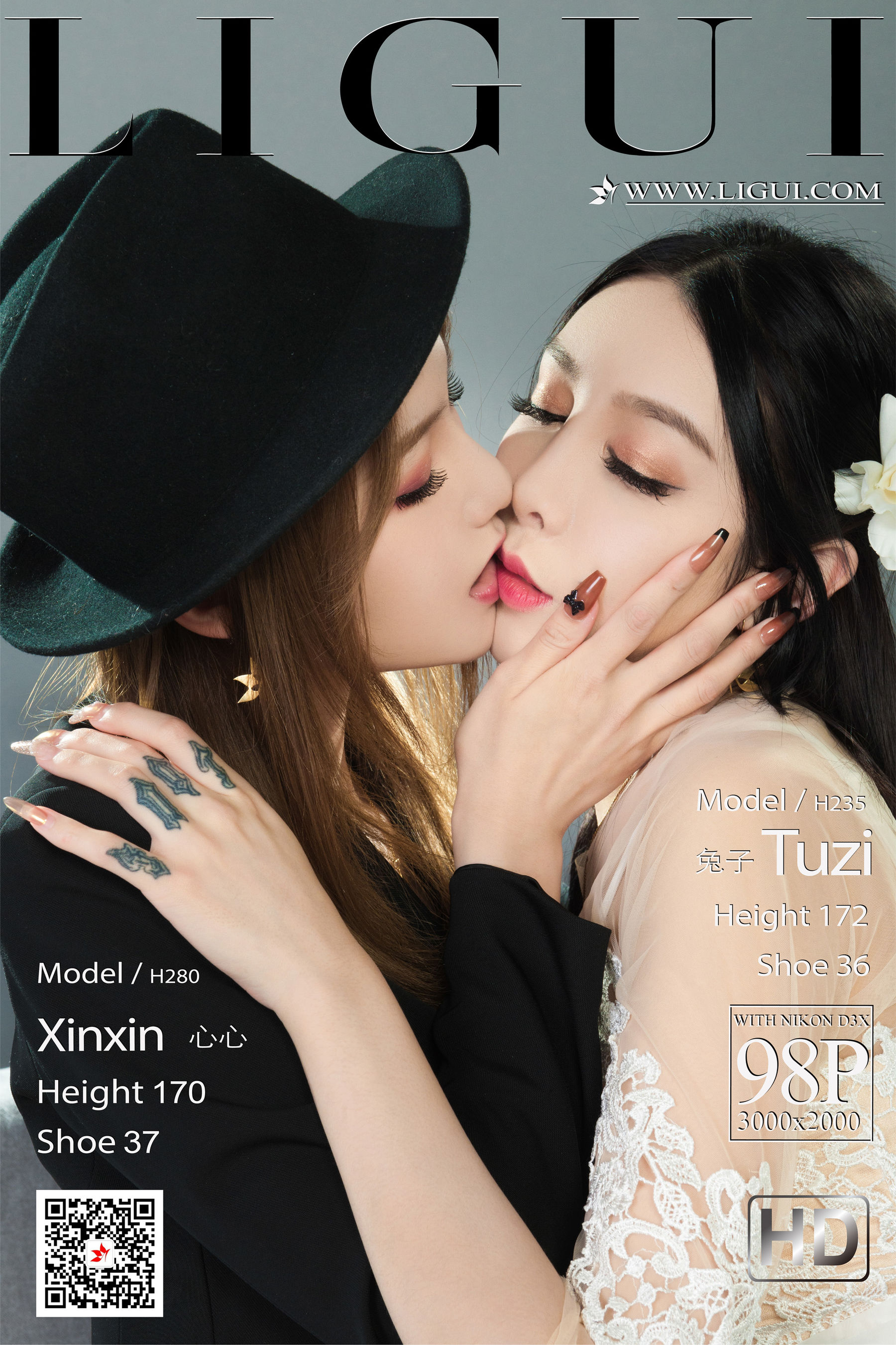 [丽柜Ligui] Model 兔子&心心 《双生花-一吻定情》_第1张