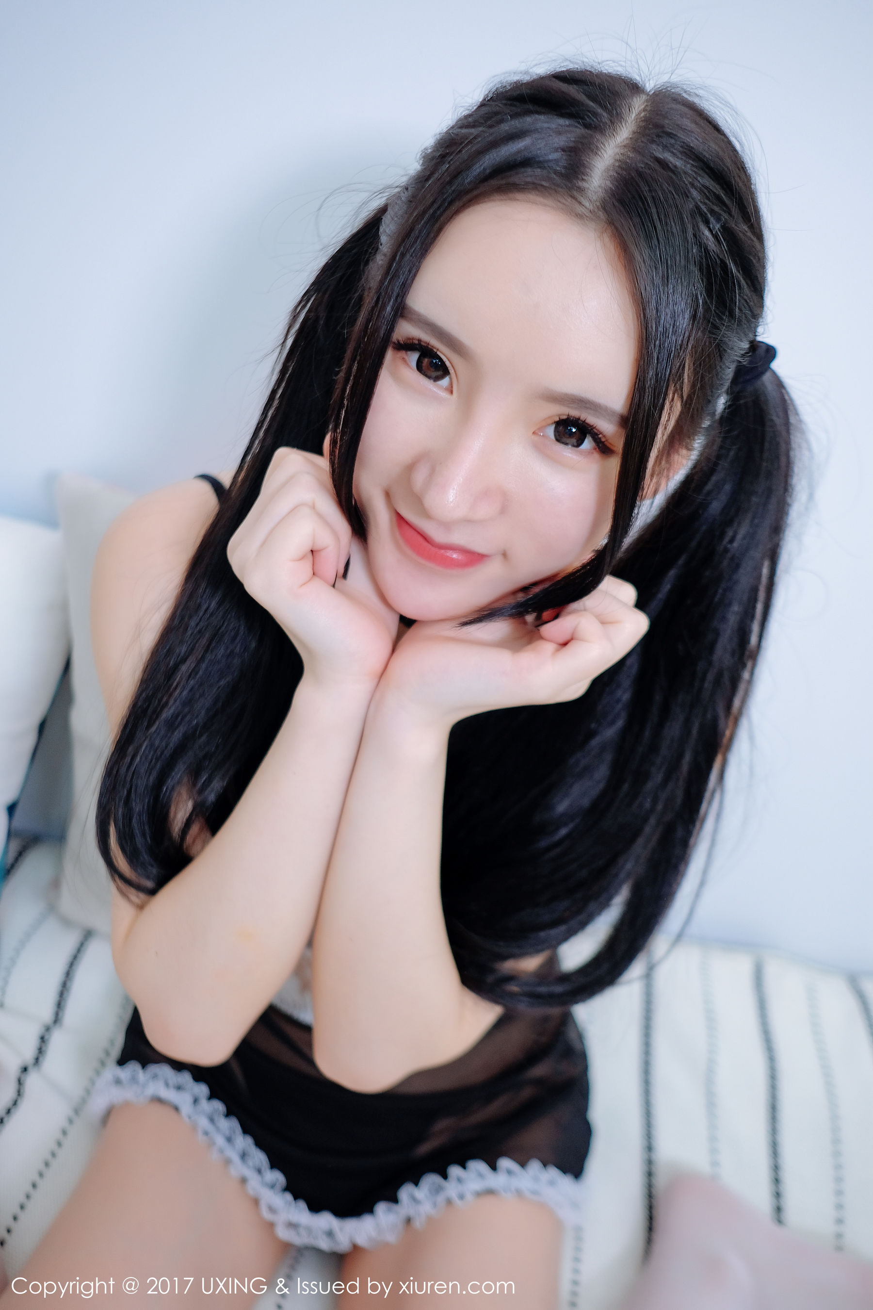 周于希dummy《诱惑女仆装、性感皮衣、蕾丝吊袜》 [优星馆UXING] VOL.055_第1张