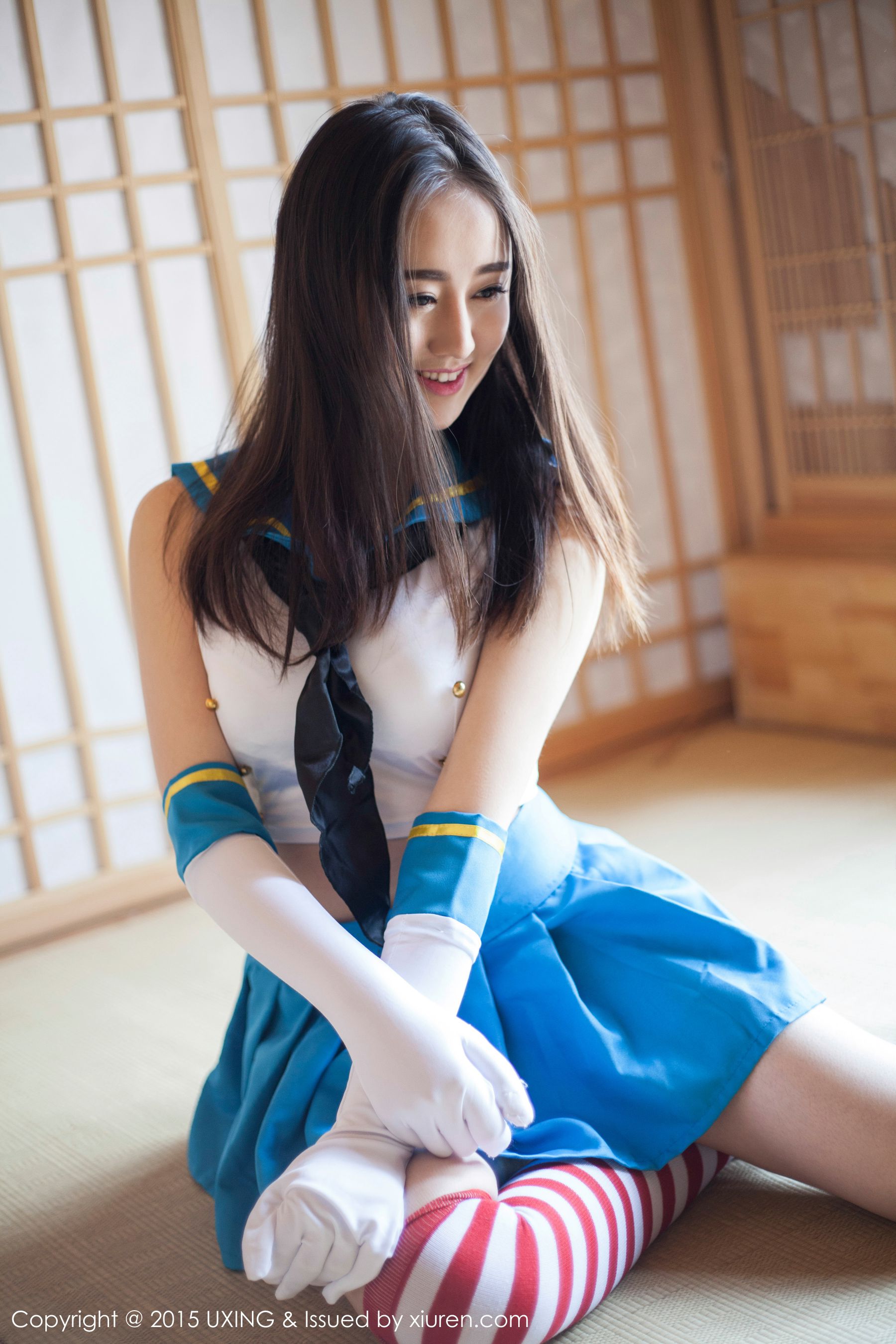 Romi王朝朝 - 美少女校服系列写真集 [UXING优星馆] Vol.005_第5张